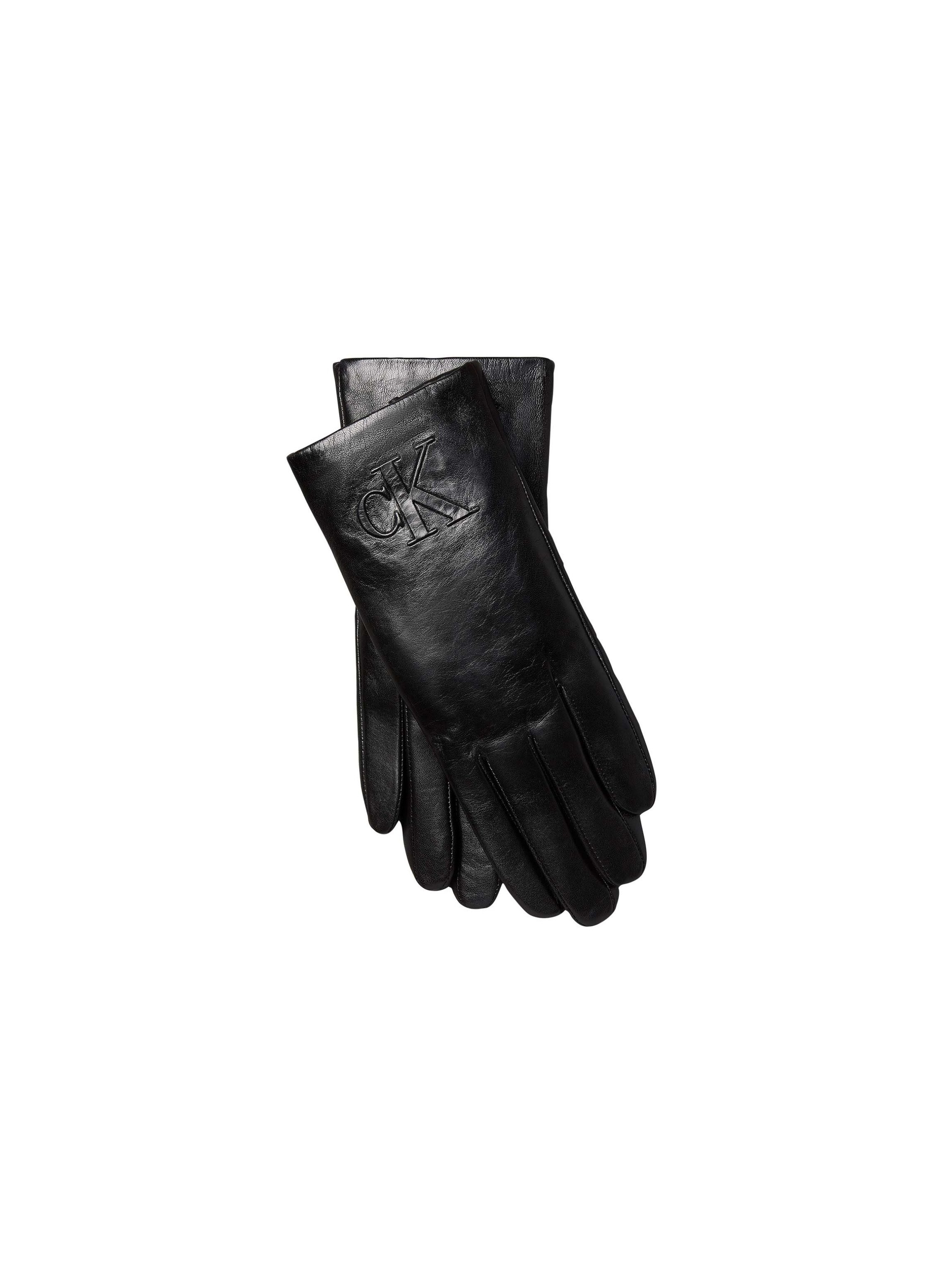 Calvin Klein Lederhandschuhe Regular fit mit Markenlogo