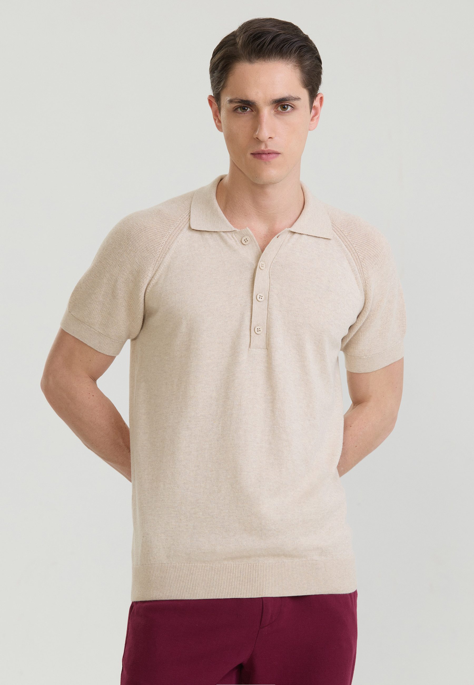 Felix Hardy Poloshirt Strick-Polo Shirt Kurzarm