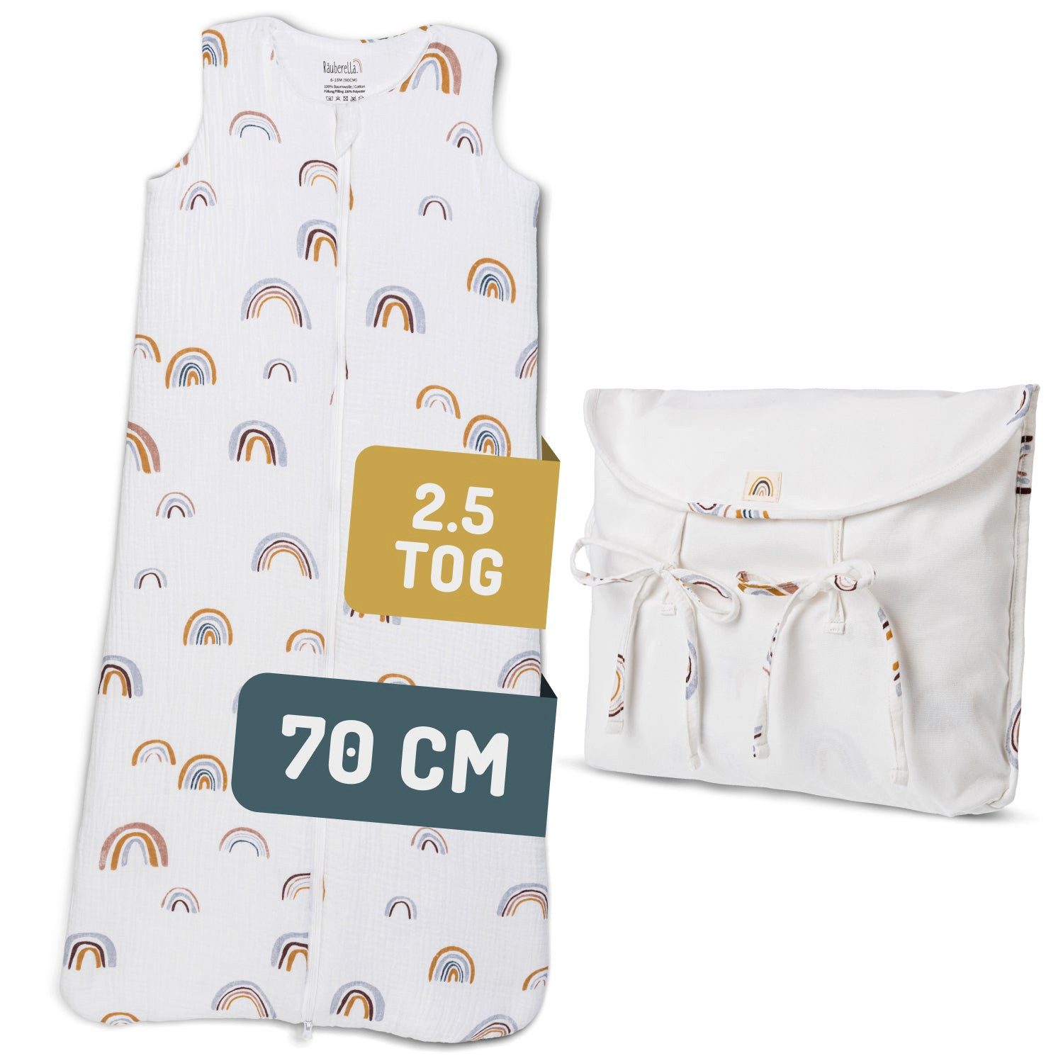 Moyo Babyschlafsack, 2 Wege Reißverschluss, 0,5 TOG bis 2,5 TOG