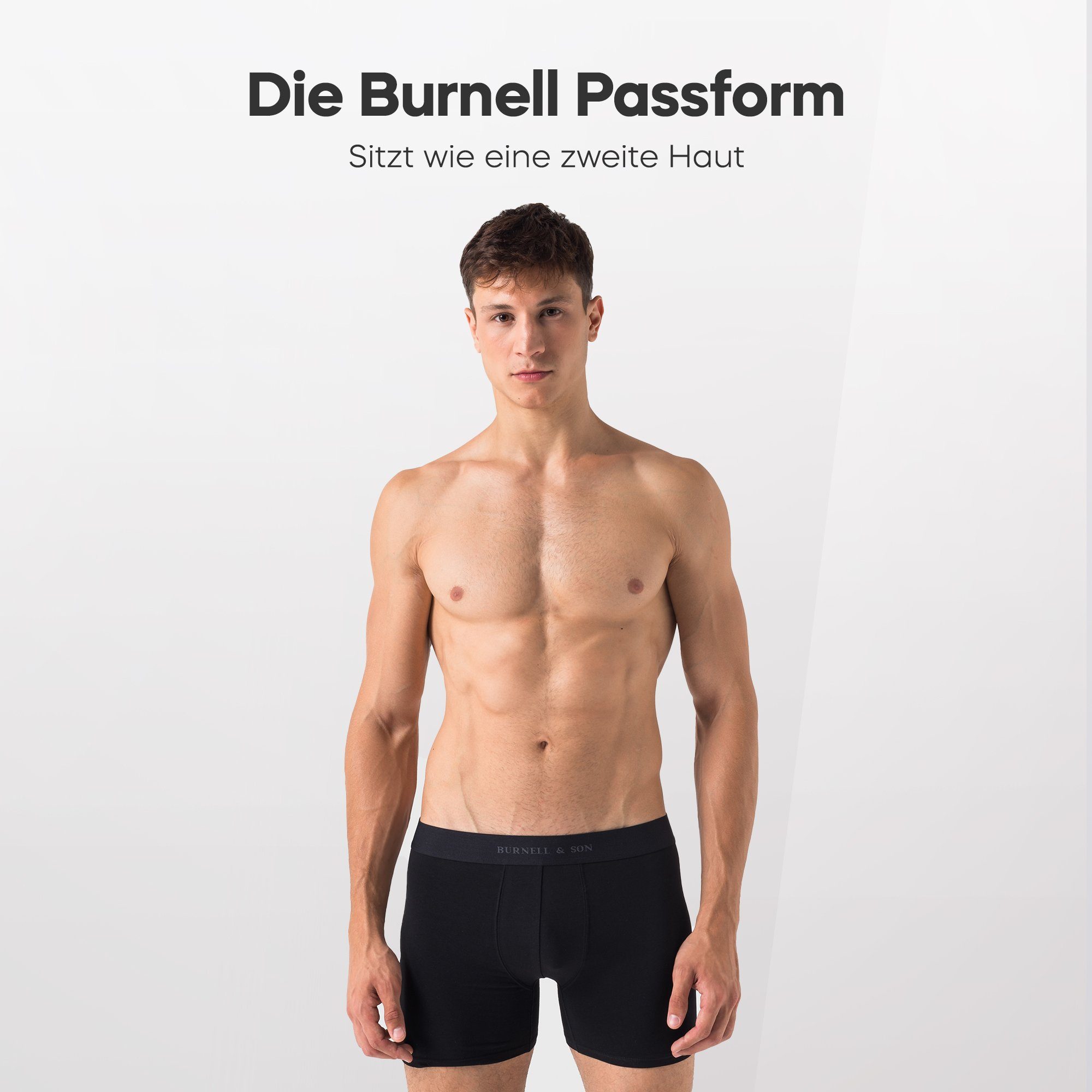 Burnell & Männer für Spar-Set, Spar-Packung, Son Herren Set, 5er-Pack) Baumwolle (Packung, mit Schwarz Boxershorts Spar-Pack, aus Komfortbund 5-St., Unterhosen