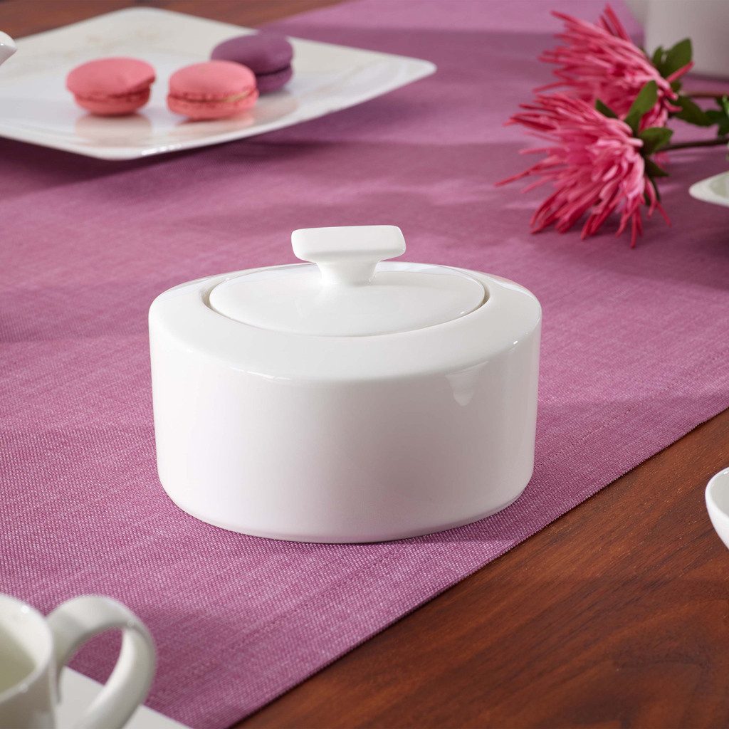 Villeroy & Boch Signature Zuckerdose Modern Grace Zuckerdose 6 Pers., Porzellan, (1-tlg), Premium Bone Porcelain, 1 Stck, mikrow.- & spülm.sicher