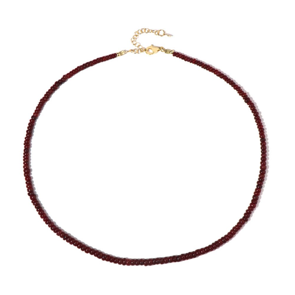 Cavill Silberkette Rubin-Silberhalskette, 0,80 ct, vergoldet, günstig online kaufen