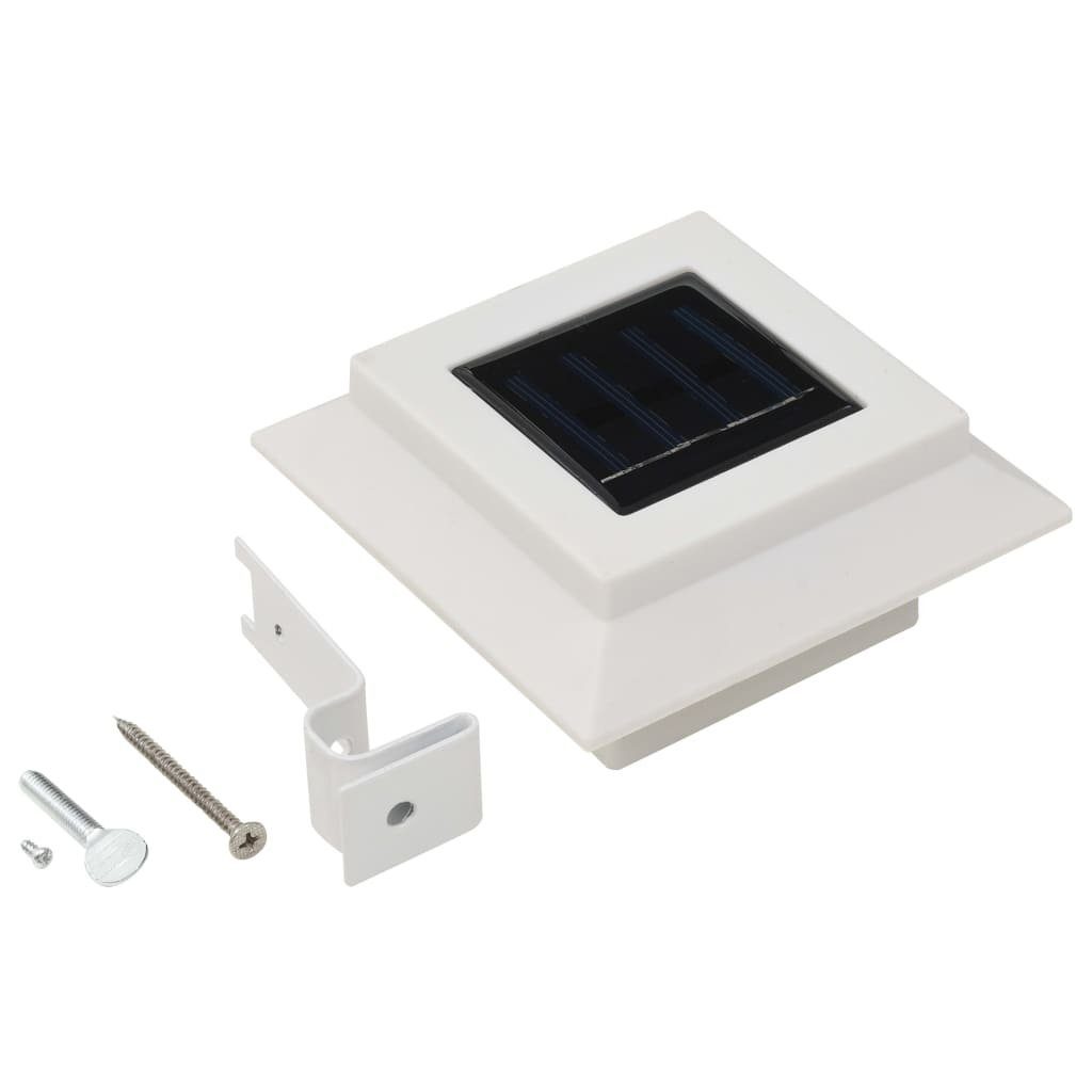 Outdoor 6 vidaXL LED cm Stück Weiß Solarleuchten 12 Quadratisch Außen-Wandleuchte