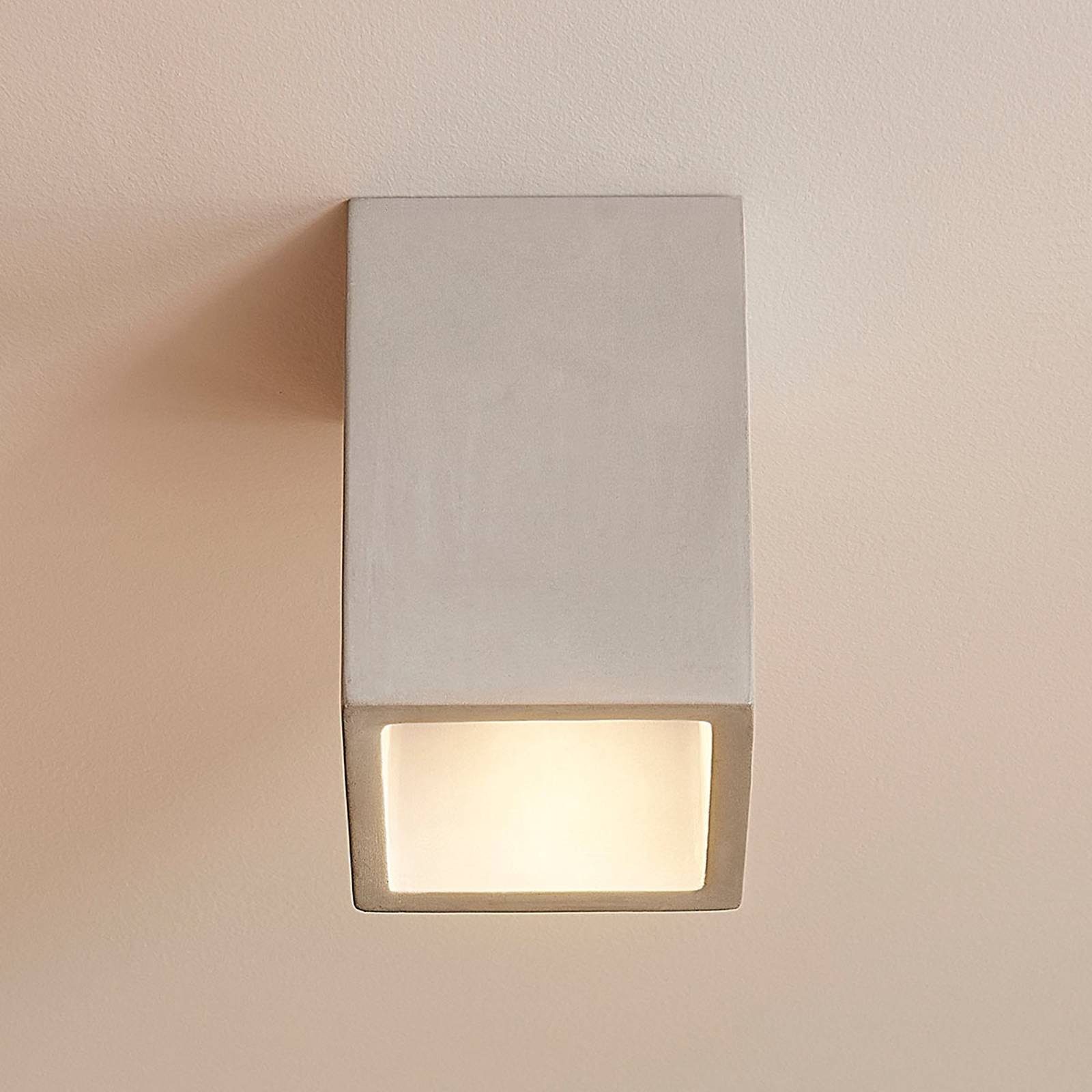 Lindby Deckenleuchte Gerda, dimmbar, Leuchtmittel nicht inklusive, Modern, Beton, betongrau, 1 flammig, GU10, Deckenleuchte, Lampe