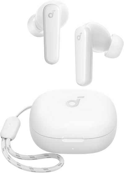 SoundCore IPX5 wasserfest, 2 Mikros mit KI In-Ear-Kopfhörer (Kabellose In-Ear-Kopfhörer mit 10-mm-Treibern für kraftvollen Sound und verstärkte Bässe für ein intensives Musikerlebnis., mit Das kompakte und leichte Design, ergänzt durch eine Trageschlaufe)