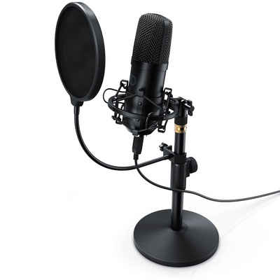 LIAM&DAAN Mikrofon, Profi Podcast Set - USB Studiomikrofon Großmembran Kondensatormikrofon