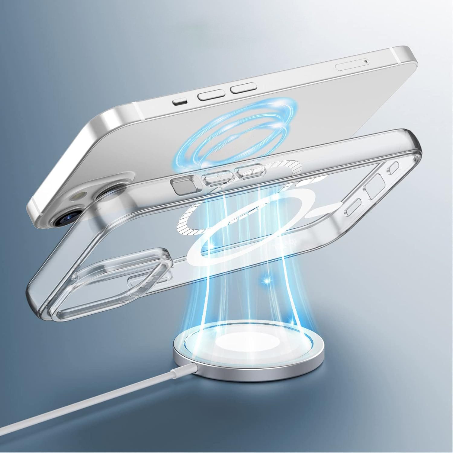 Ventarent Handyhülle Induktion Hülle iPhone 15 MagSafe 6,1 Zoll, Case Cover Bumper Schutzhülle Magnetisch – Bild 4 von 5