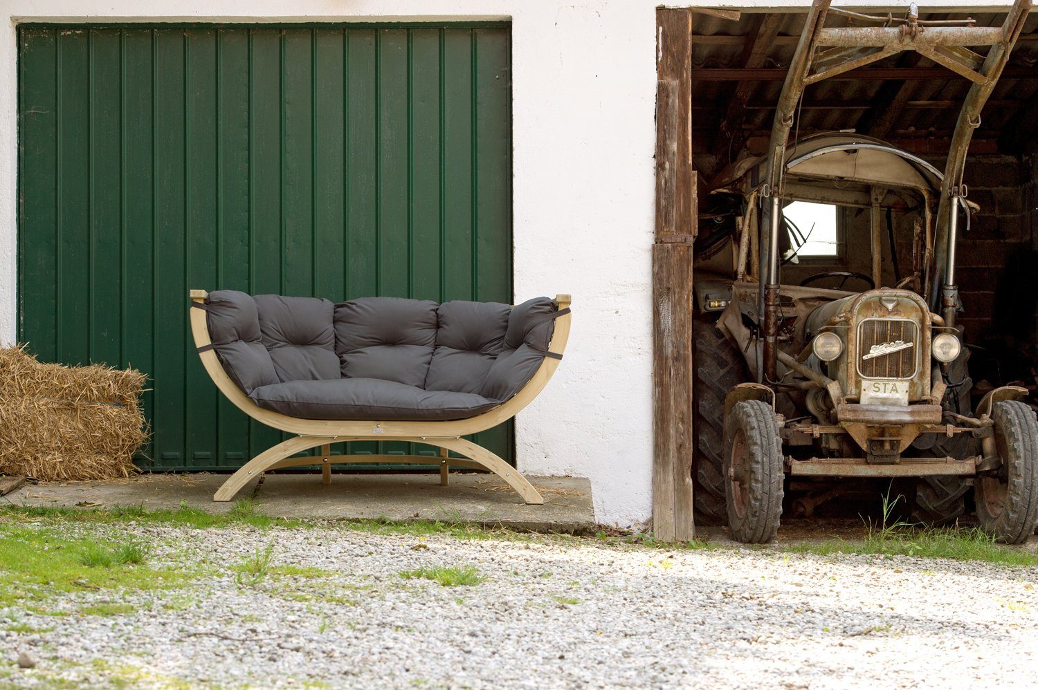Amazonas Loungesofa Siena Due Anthracite: Stilvolles Gartenmöbelset für Zwei Personen