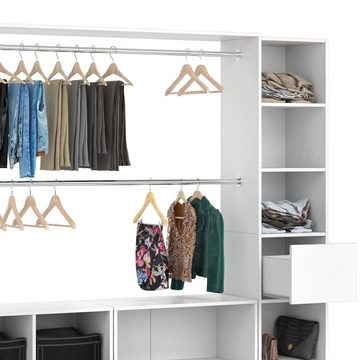 Vicco Garderobe Kleiderschrank offen begehbar GUEST XXL Weiß (kein Set)