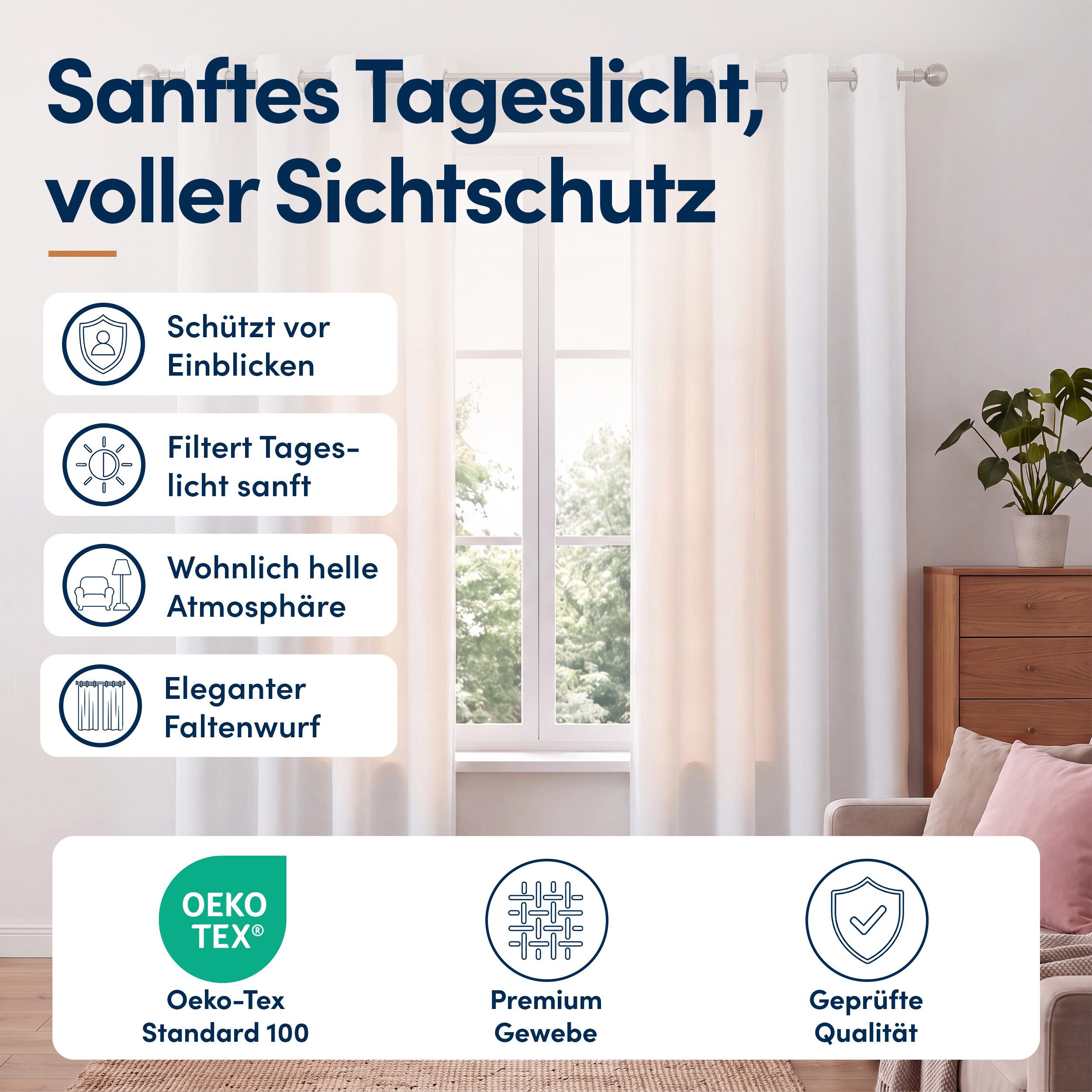 Stoffschmiede Gardine, Blickdicht, Raumverdunkler, Ösen