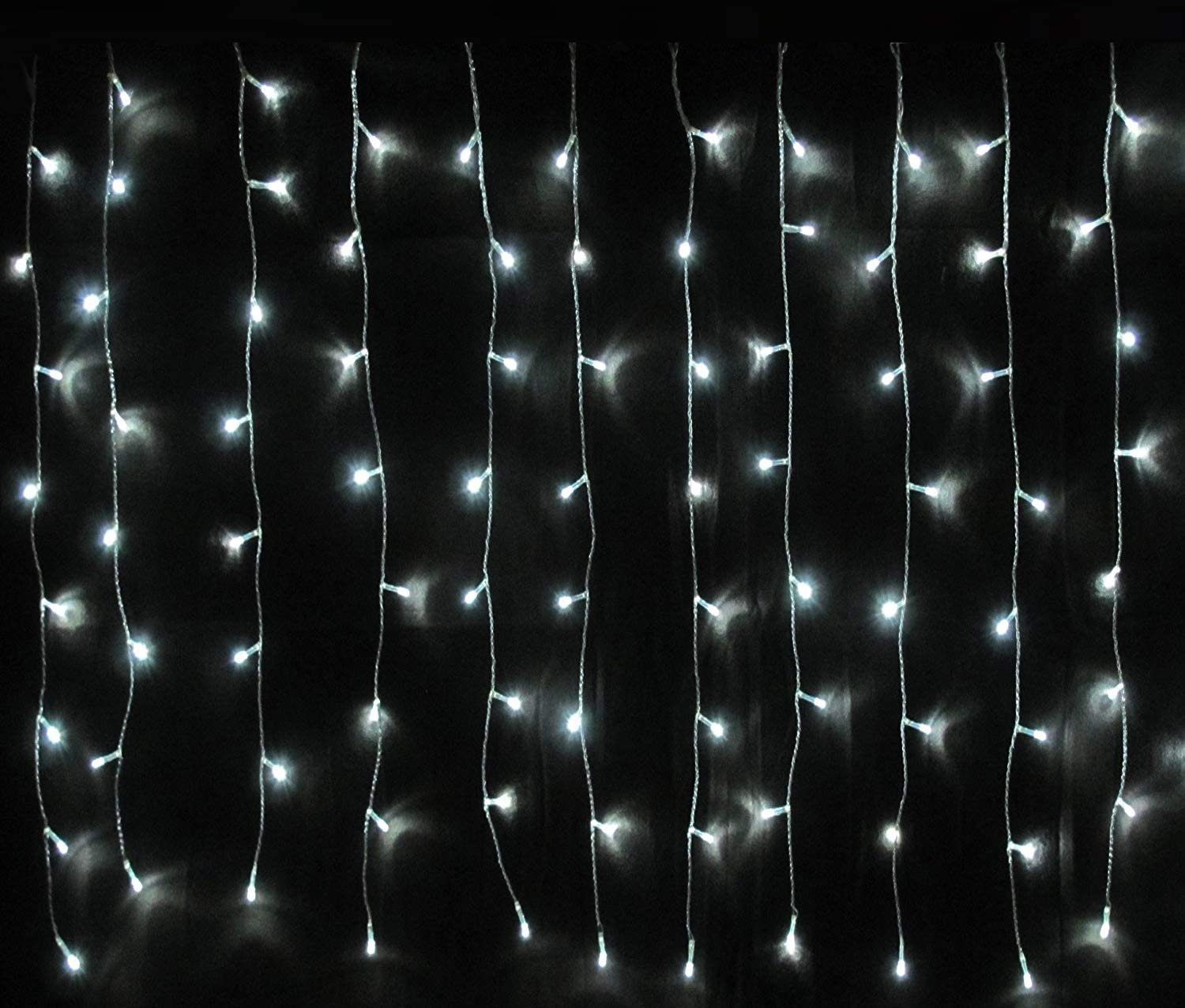 Mojawo Lichtervorhang »160er LED-Lichtervorhang Innen und Außen Kaltweiß«