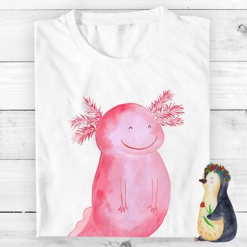 Mr. & Mrs. Panda T-Shirt Axolotl Glücklich, Männer, Sprüche, Shirt, Party, Lustiges T-Shirt, (1-tlg)