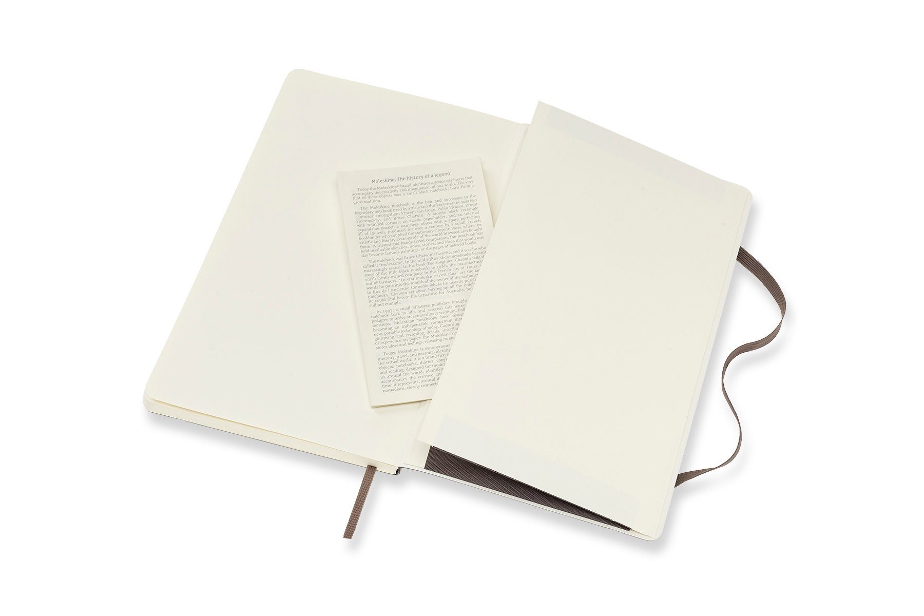 MOLESKINE Soft - Classic mit Groß Notizbuch, - Collection Einband - 70g-Papier Erdbraun L/A5 (13x21) - Cover weichem