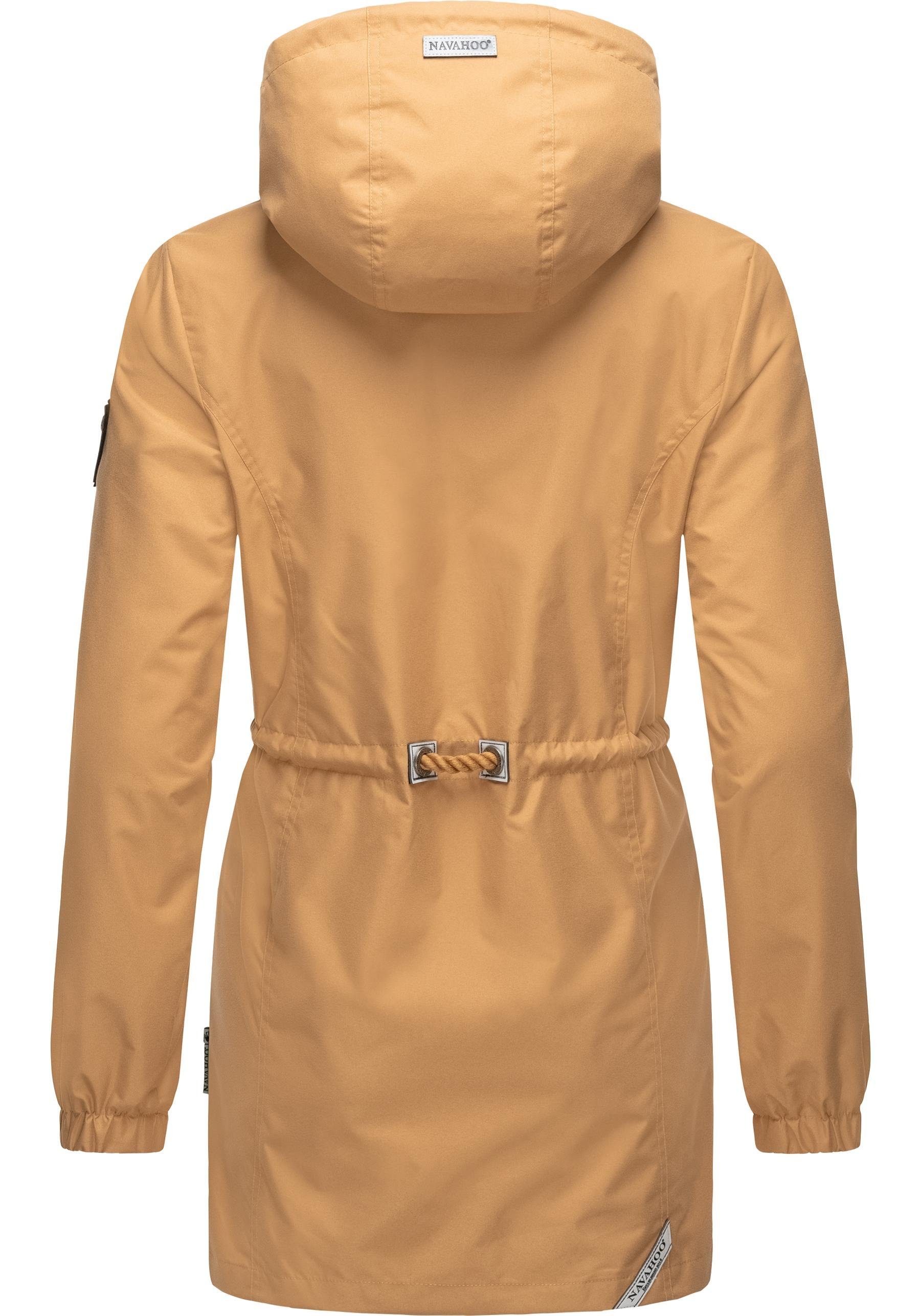 Damen Navahoo Outdoorjacke recycelten Materialien Parka aus braun Neophee Übergangs