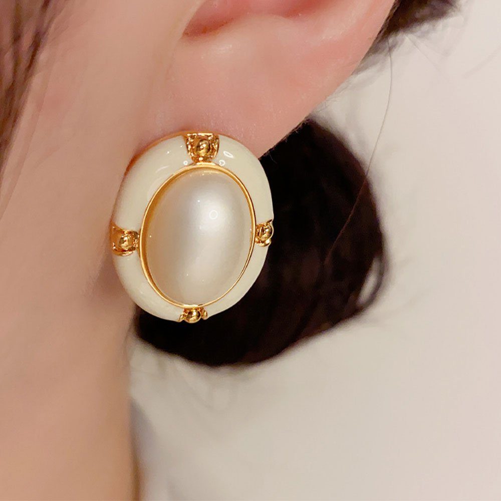 LAKKEC Paar Ohrhänger Französisch Vintage Perlen-Ohrringe Damenschmuck Braut-Ohrringe, Geeignet für Hochzeiten, Partys