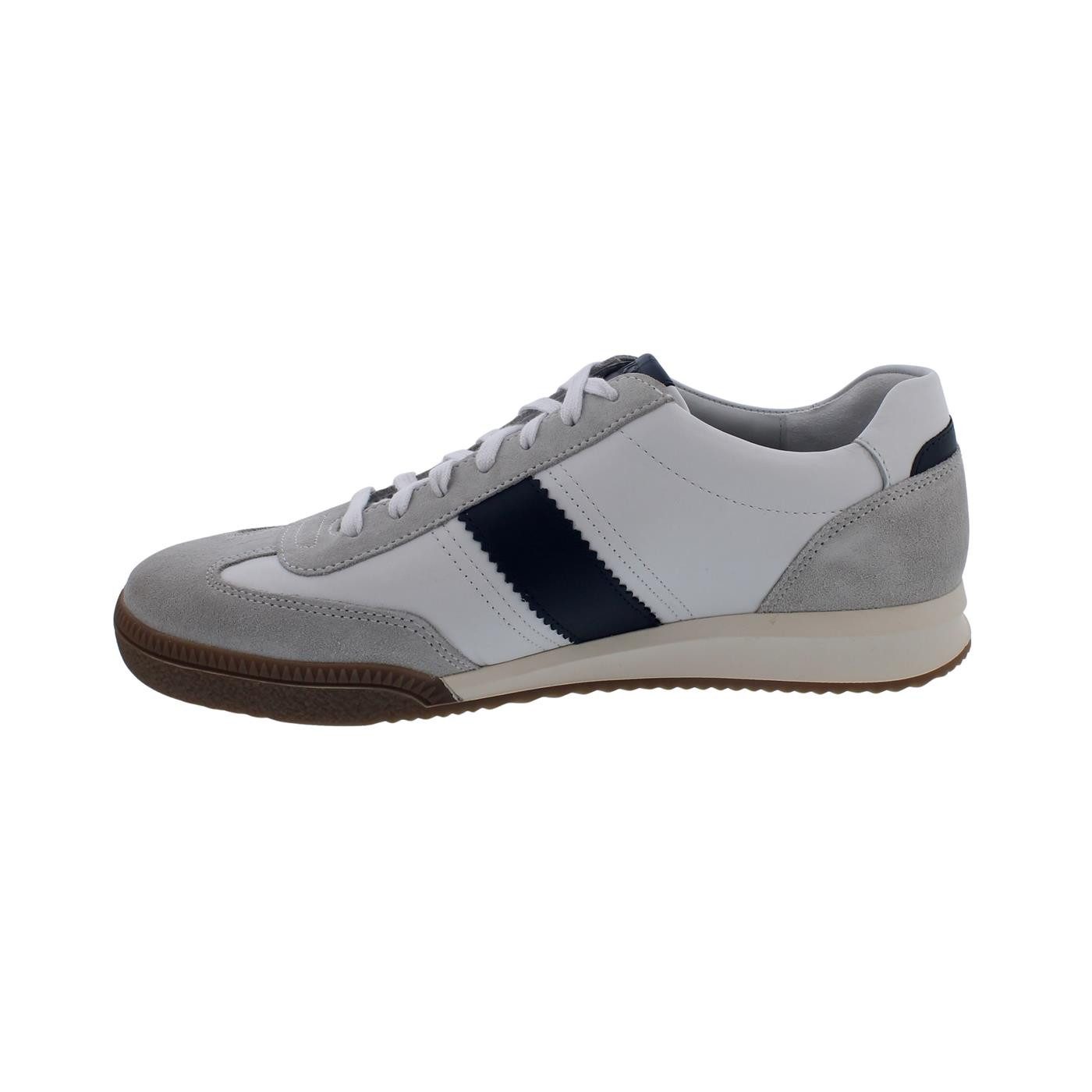 Mephisto Mephisto Elyo Sneaker, Velours- / Glattleder kombi., hellgrau weiß bla Schnürschuh