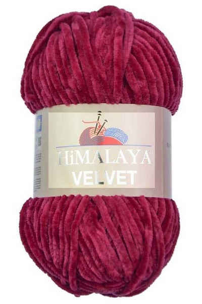 Himalaya Strickfein Himalaya Dolphin Velvet super Bulky Garn 90010 - himbeere Häkelwolle, 120 m (Einzel-Pack, 1-St), Superbauschiges Chenille Garn