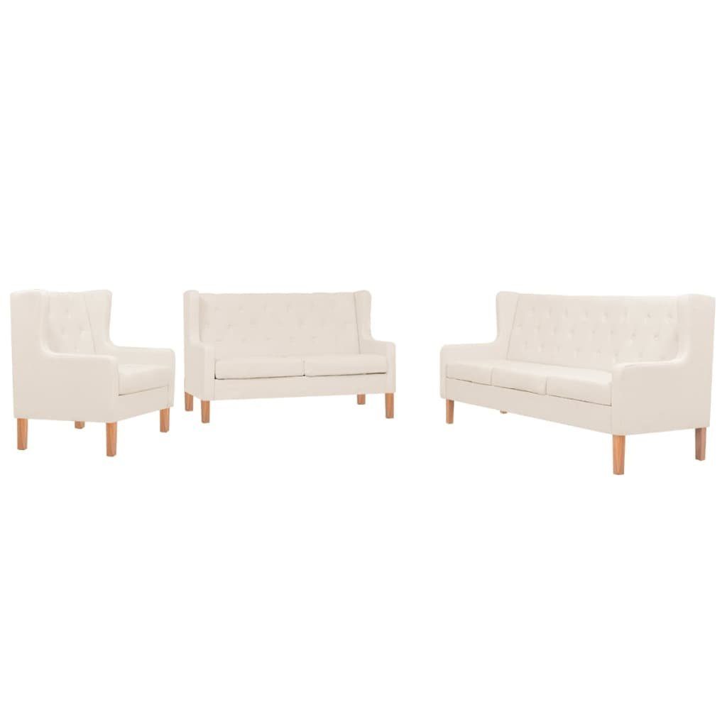 DOTMALL Sofa (Set(3-tlg), Modern Design, mit Armlehnen und Rückenlehne Cremeweiß