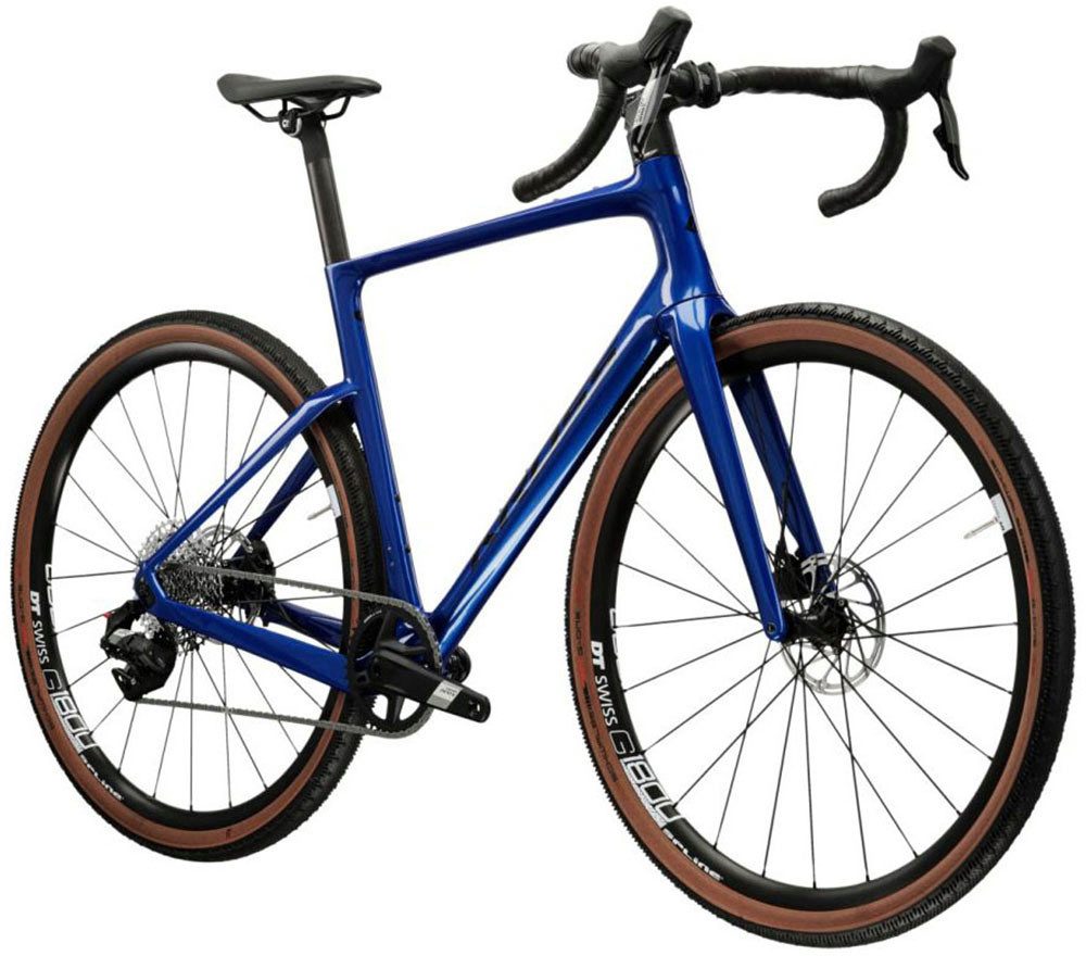 Kross Gravelbike Gravelbike Carbon Esker RS 2.0 Blau 12 Gänge, 12 Gang SRAM APEX XPLR AXS Schaltwerk, Kettenschaltung, mit Carbon-Rahmen und -Gabel