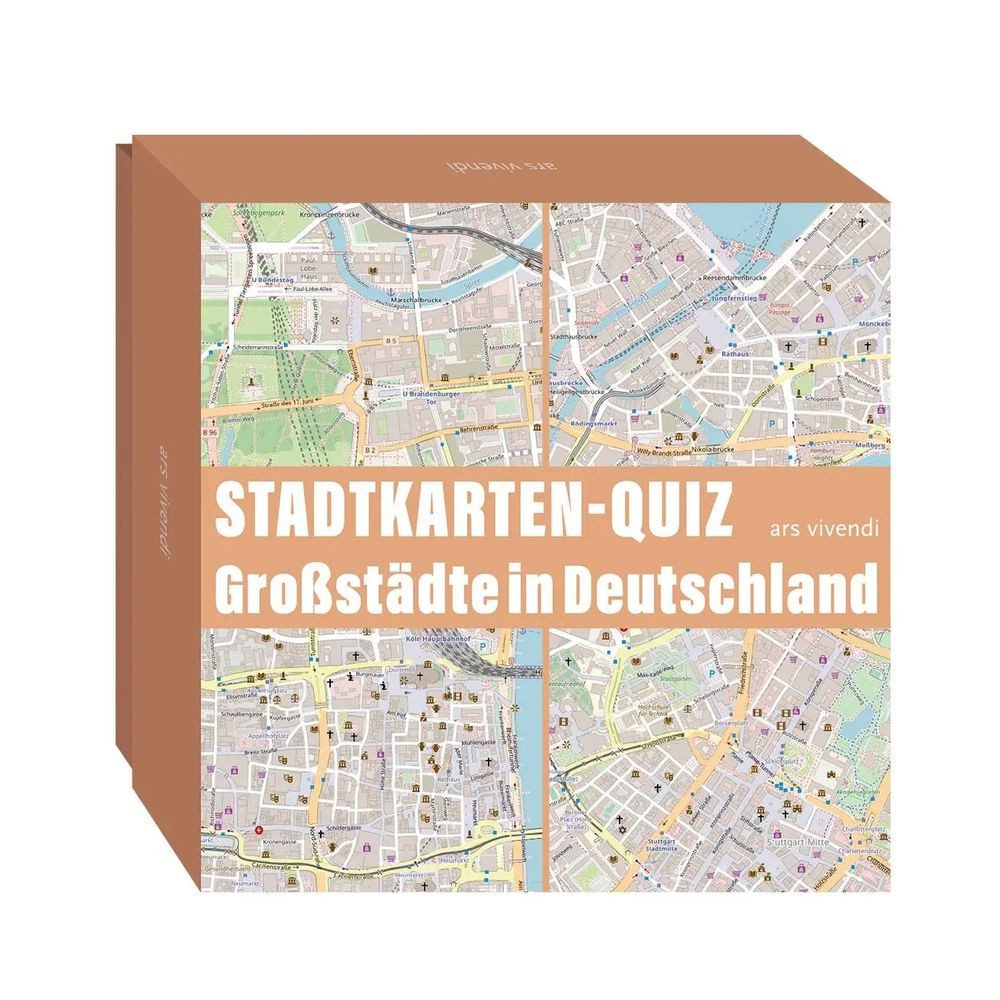 ars vivendi Spiel Stadtkarten-Quiz Großstädte in Deutschland