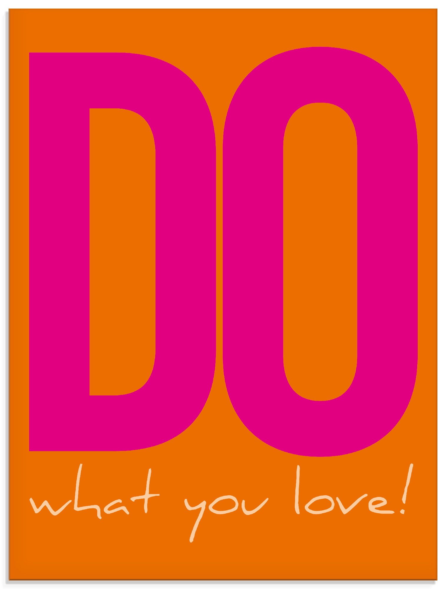 Artland Glasbild Do what you love, Sprüche & Texte (1 St), in verschiedenen Größen