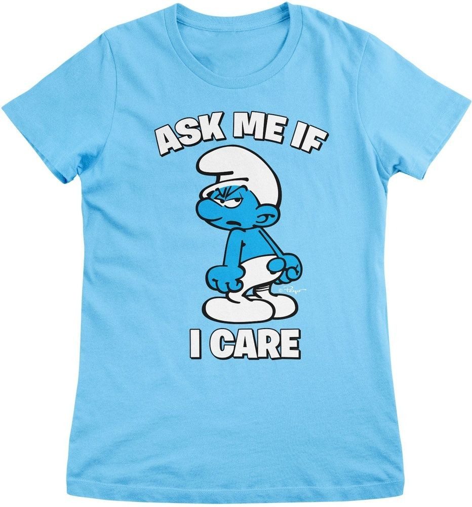 Die Schlümpfe T-Shirt The Smurfs - Ask Me If I Care Girly Tee