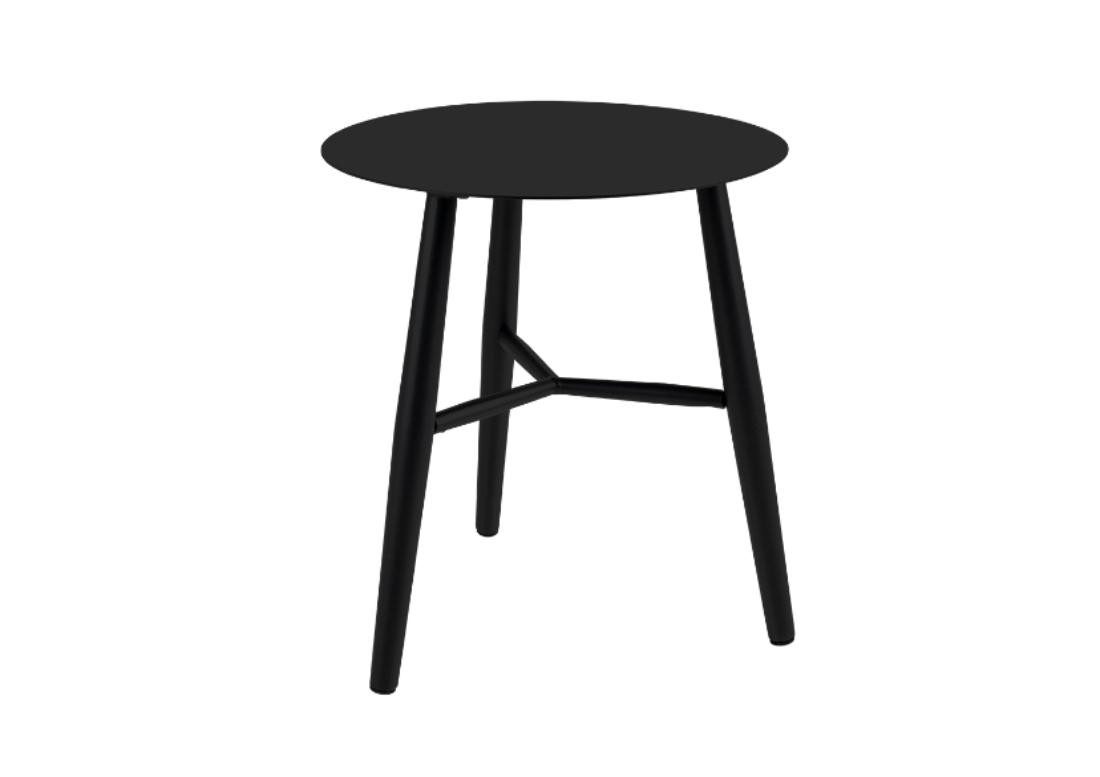 Gartentisch Vannes Beistelltisch 45 x 50 x 45 cm Aluminium Schwarz