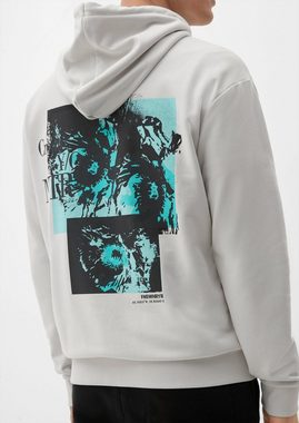 QS Sweatshirt Hoodie mit Rückenprint