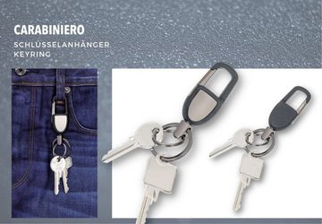 TROIKA Schlüsselanhänger Schlüsselanhänger mit Karabiner und 2 drehbar gelagerten Ringen CARABI