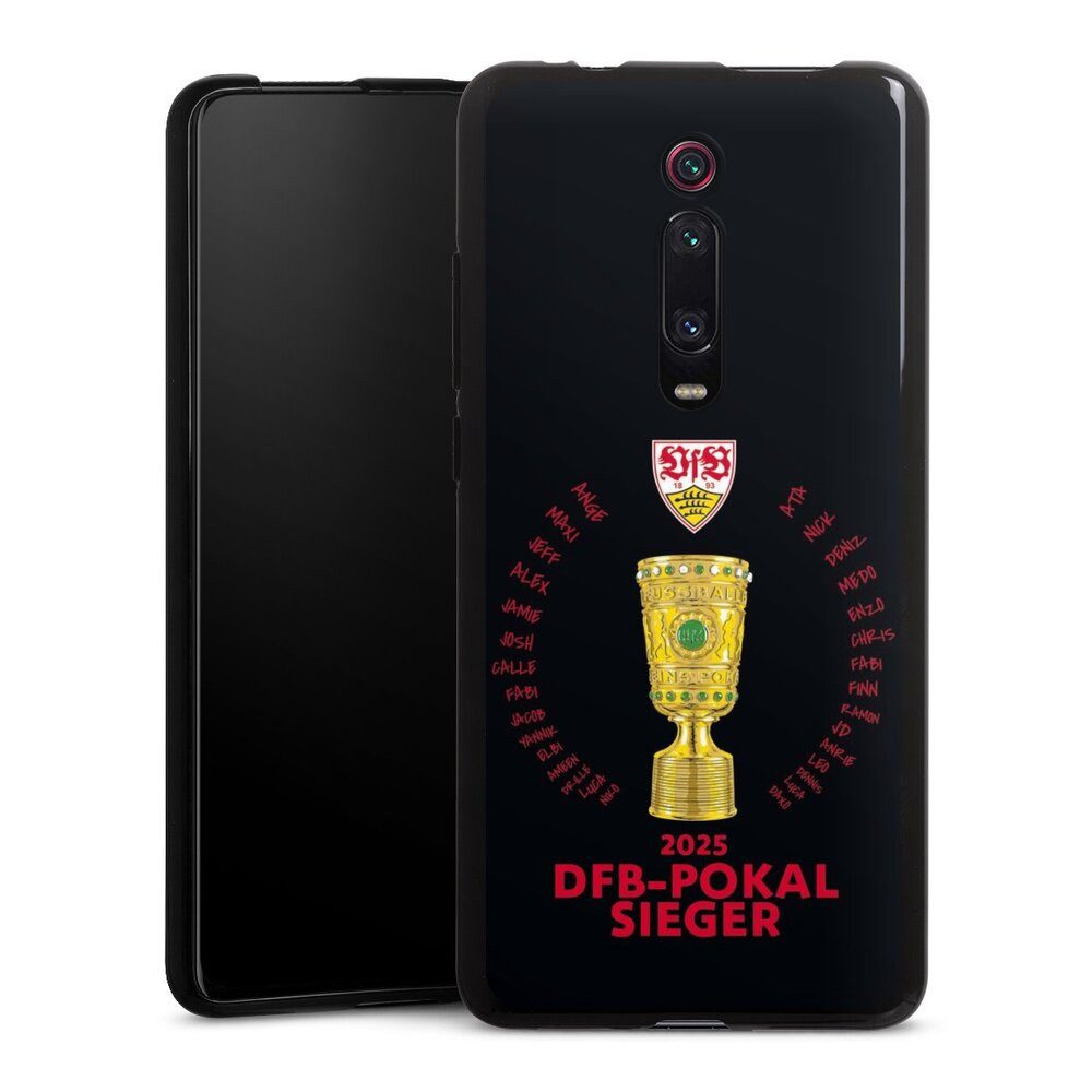 DeinDesign Handyhülle VfB Stuttgart Pokal Offizielles Lizenzprodukt, Xiaomi Mi 9T Silikon Hülle Bumper Case Handy Schutzhülle