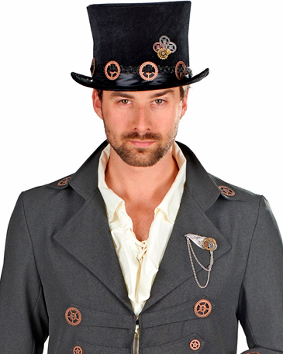 Das Kostümland Brosche Flügel Brosche zum Steampunk Kostüm - 414014, Bro