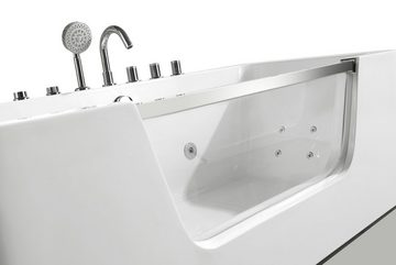 JVmoebel Whirlpool-Badewanne Badewanne Luxus Relax Wannen Komplett 170x80cm Badewannen Bad Wanne, (1-tlg), Made in Europa