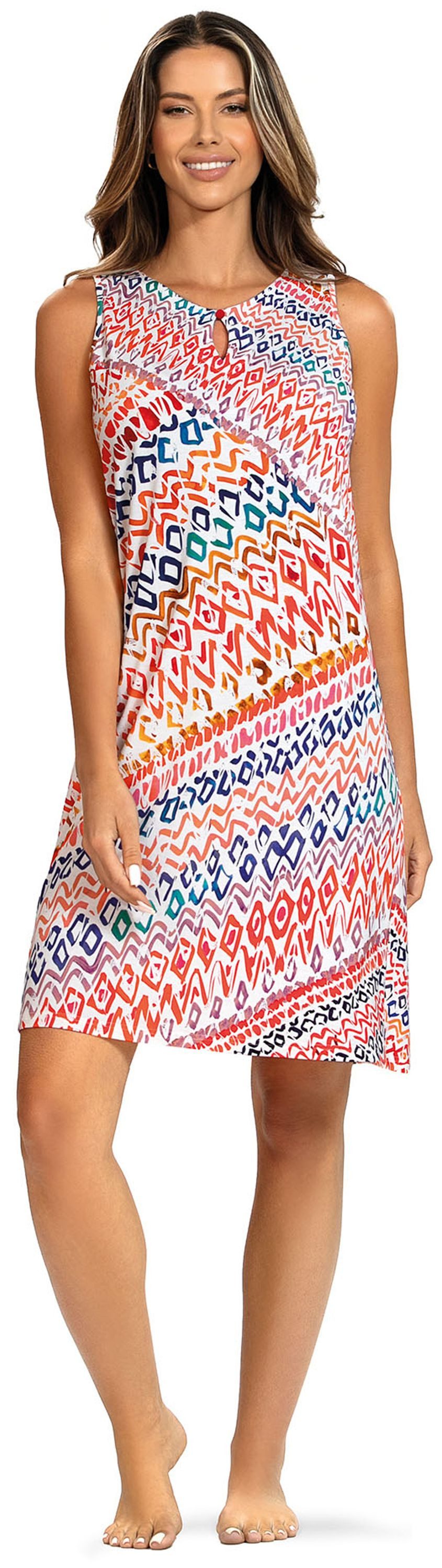 Ascafa Strandkleid Beach (Packung, 1-tlg., 1-teilig) Damen Trägerkleid 95cm Sommerkleid Strandmode