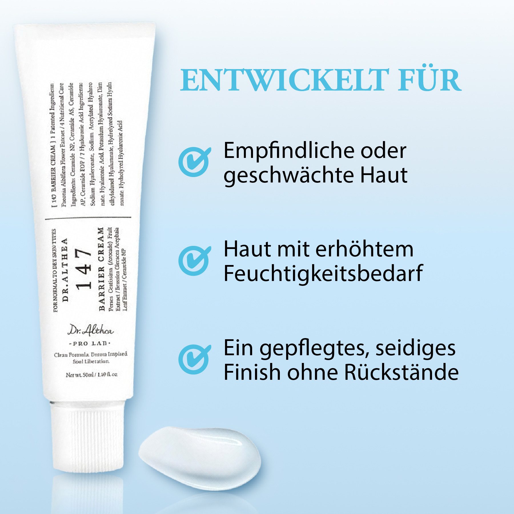 Dr. Althea Tagescreme 147 Barrier Cream Gesichtscreme Beruhigende Feuchtigkeitspflege 50ml, 1-tlg., Feuchtigkeitscreme, Straffung, Stresslinderung, DR. ALTHEA