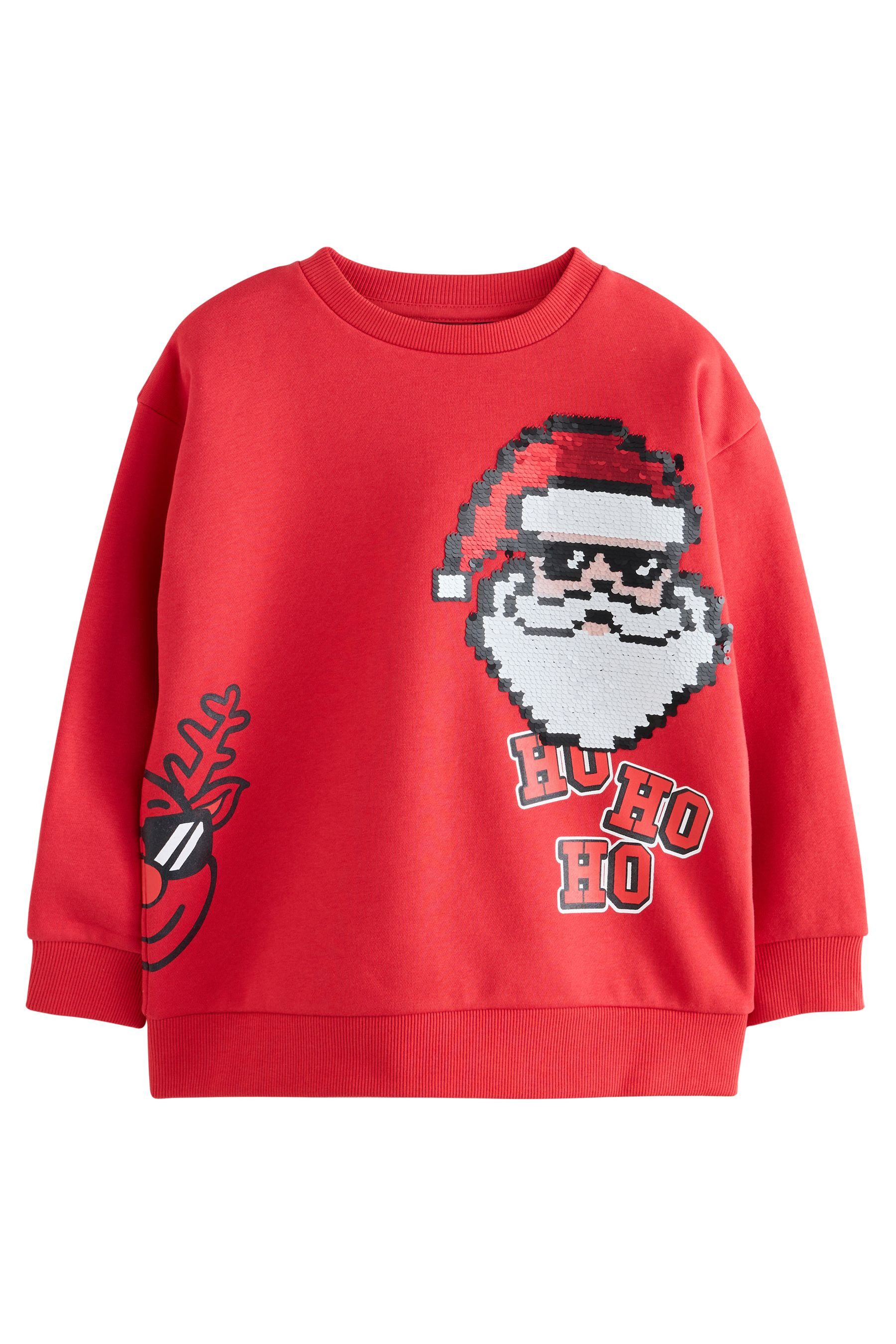 Next Sweater Weihnachtspullover mit Rundhalsausschnitt (1-tlg)