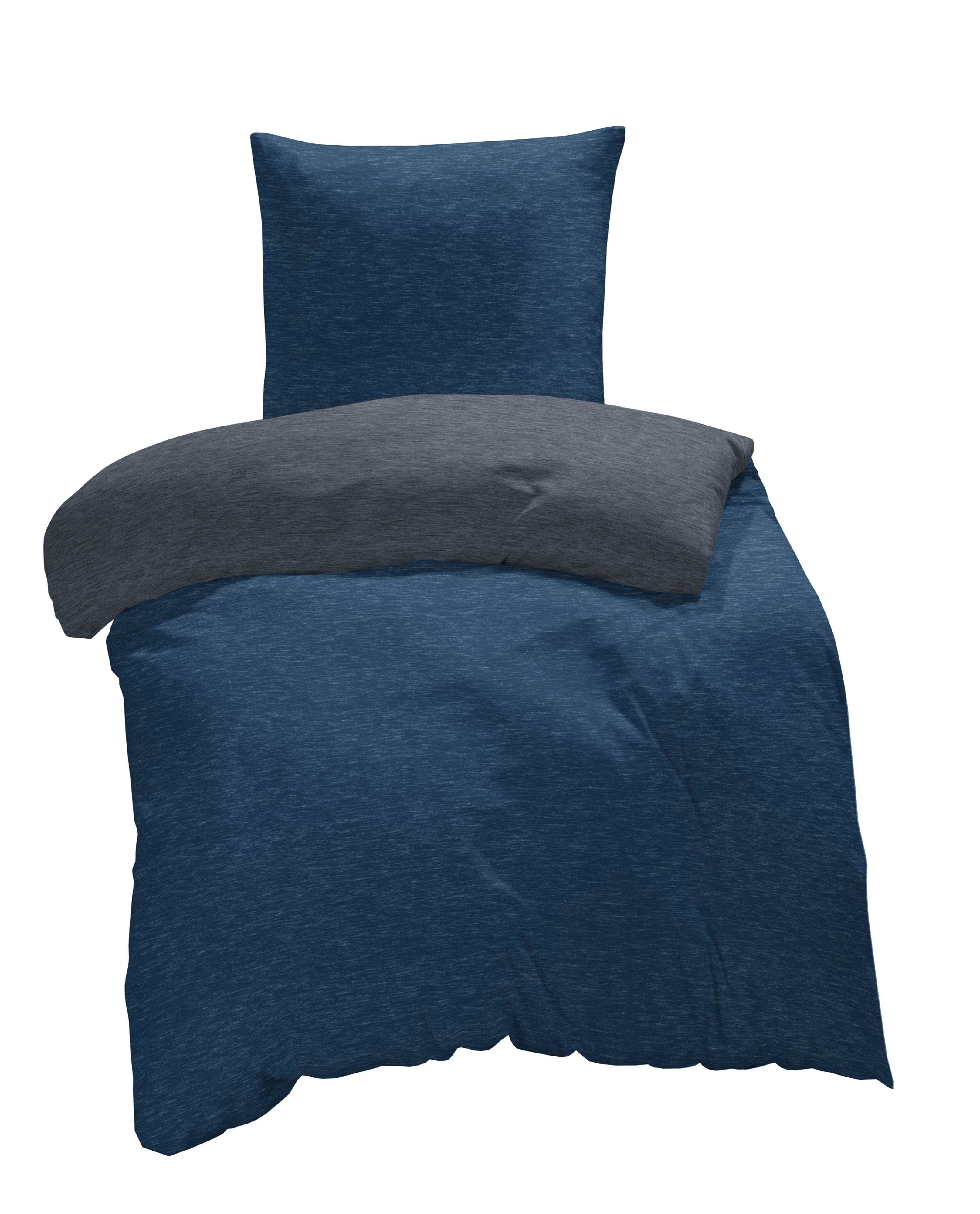 One Home Bettwäsche Melange, Flanell, 4 teilig, modern meliert, Baumwolle k günstig online kaufen