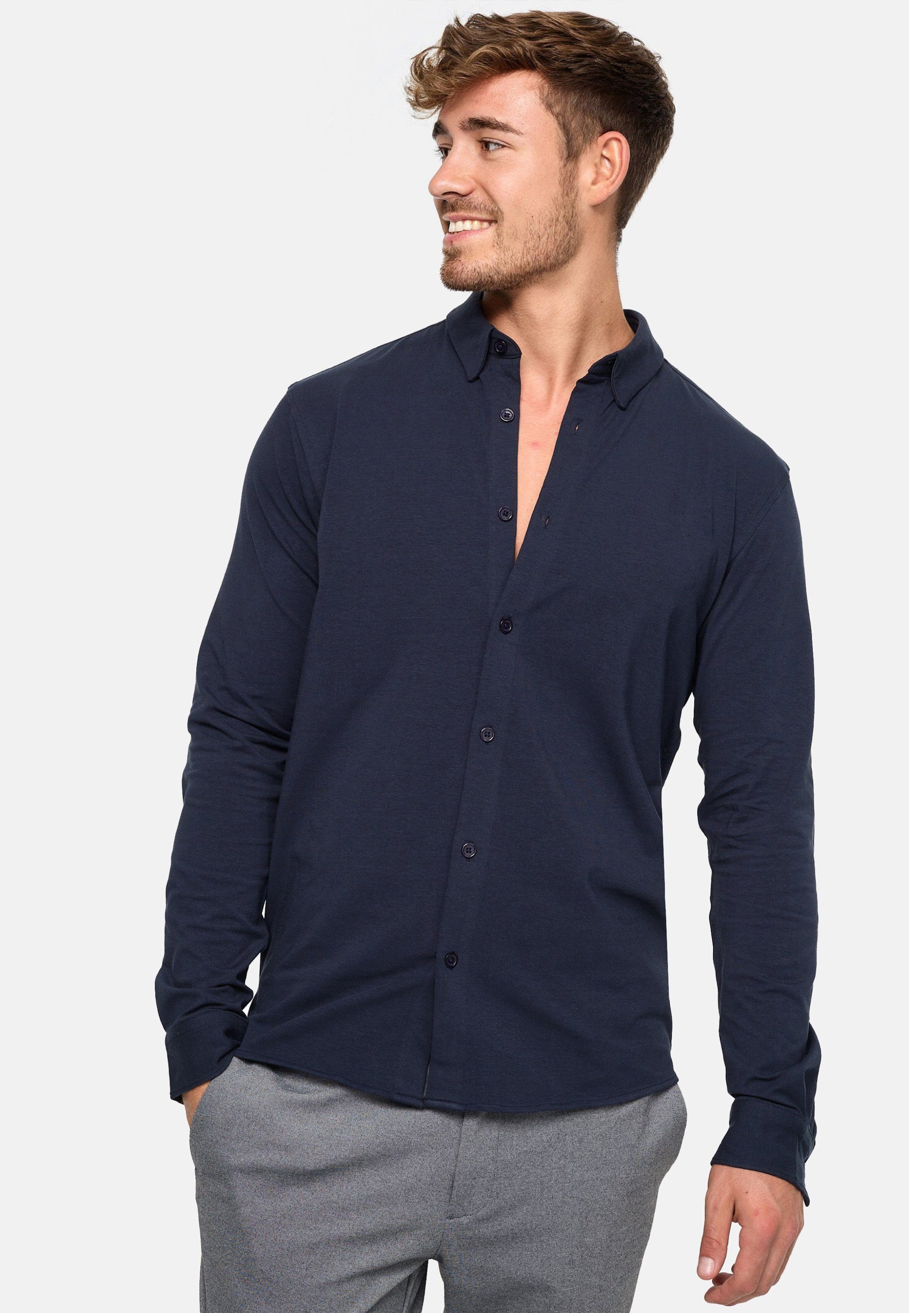 Indicode Langarmhemd Theo für maximale Bewegungsfreiheit durch Stretch günstig online kaufen