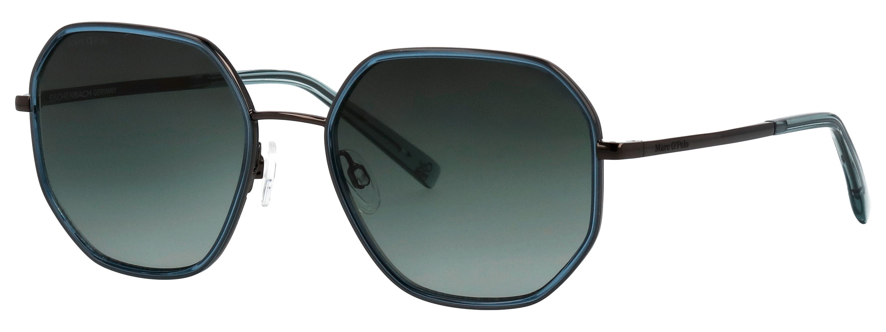 Marc O'Polo Sonnenbrille Modell 508003 Form Hexagon, Logoschriftzug auf Bügel, Kombifassung