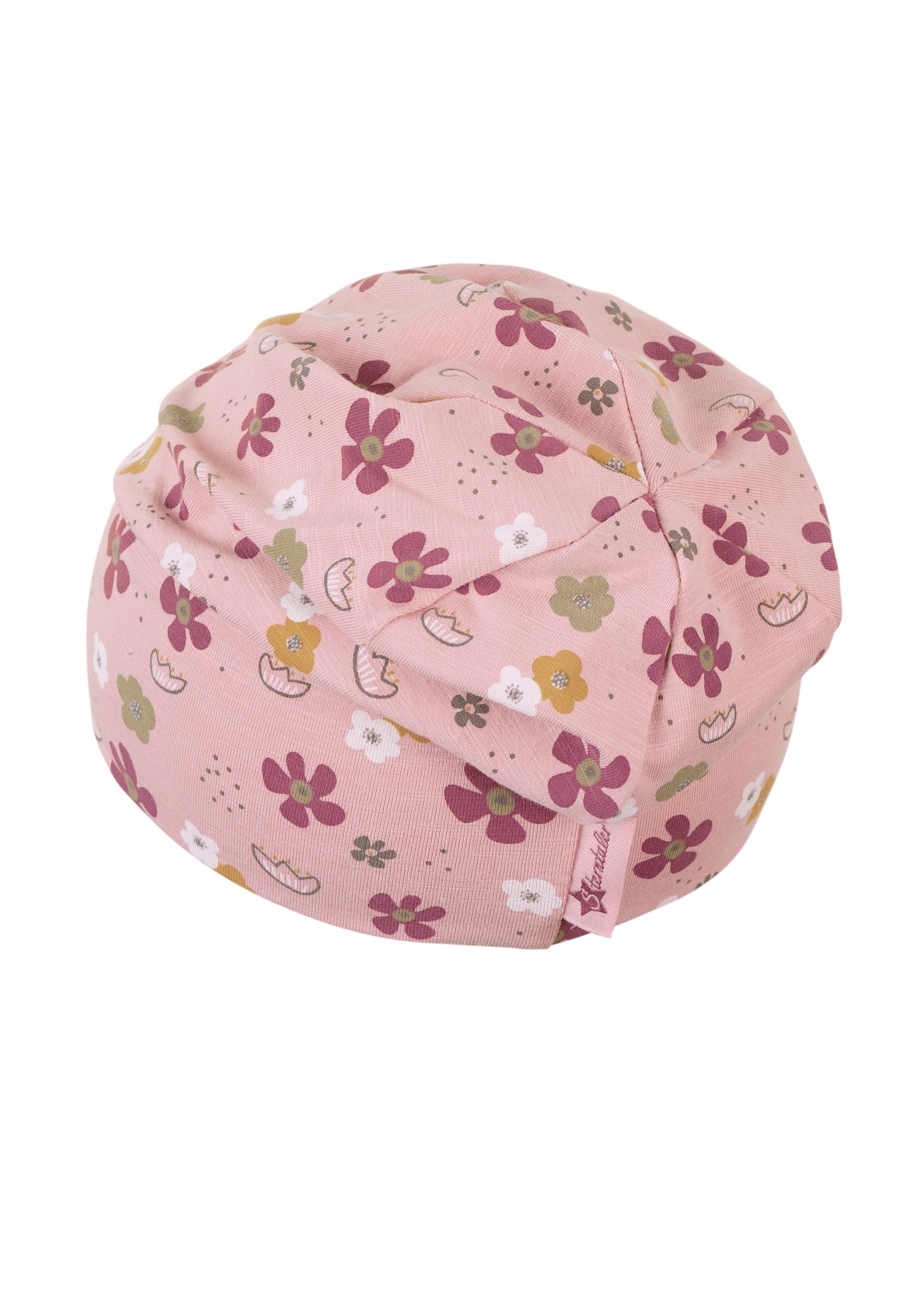 Sterntaler® Beanie Beanie Blumen (1-St., Übergangsmütze Baby für Frühling und Sommer) Kindermütze aus weichem Jersey mit süßen Motiven