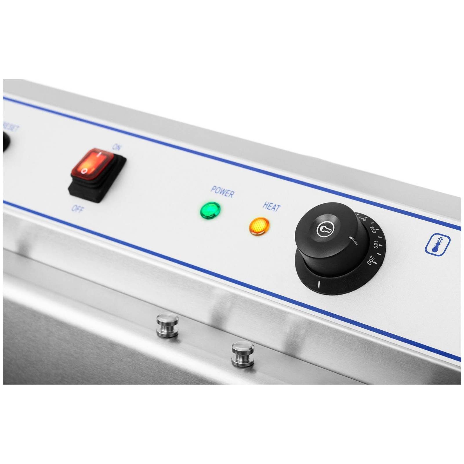 Royal Catering Fritteuse RCBG 30-2-B STH, 9000 W, Fettbackgerät 36 L Backgerät Friteuse Gastro Elektro 400 V 2 Körbe – Bild 4 von 5