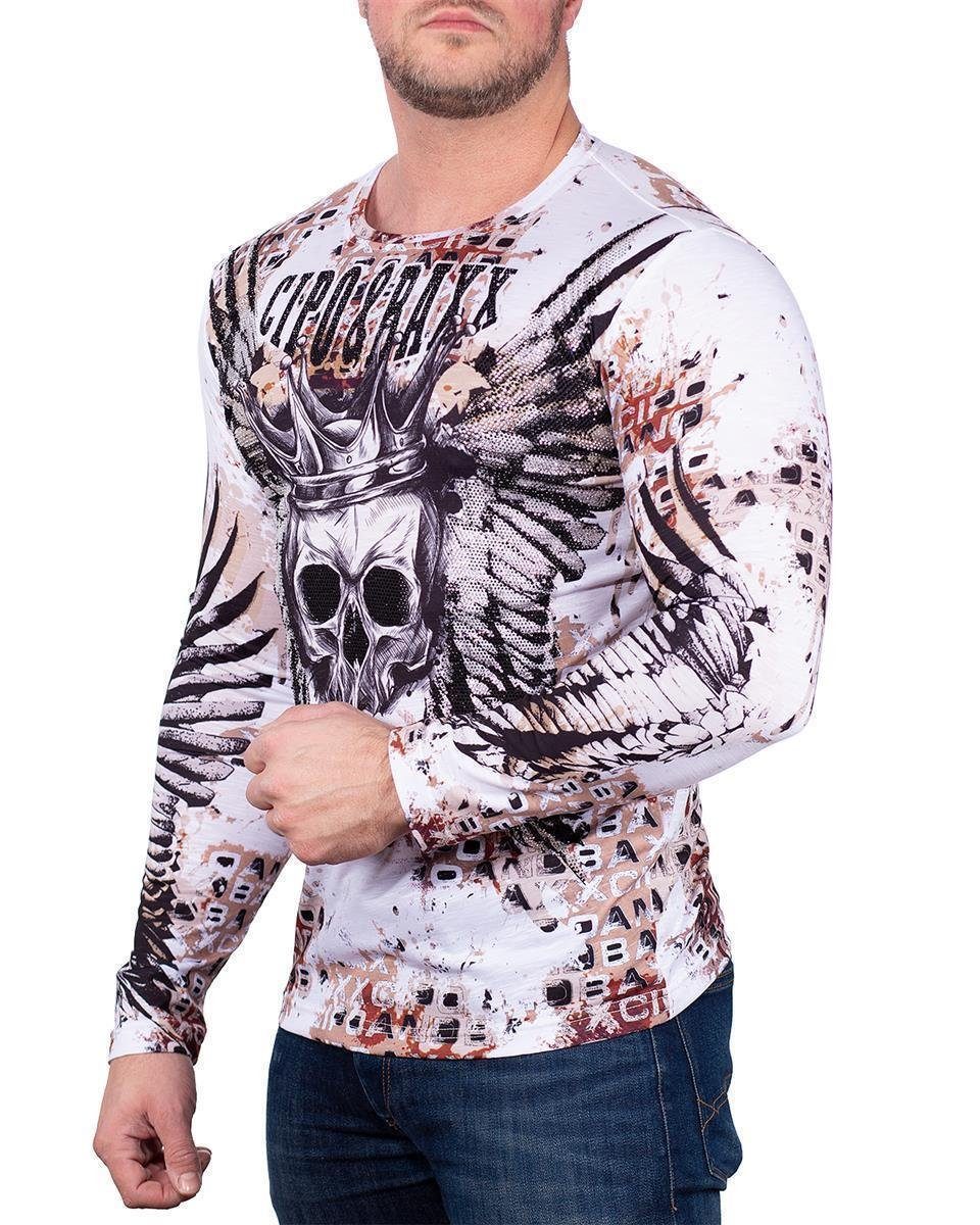 Cipo & Baxx Longsleeve Herren Longsleeve BA-CL494 Markenschriftzug auf der Brust
