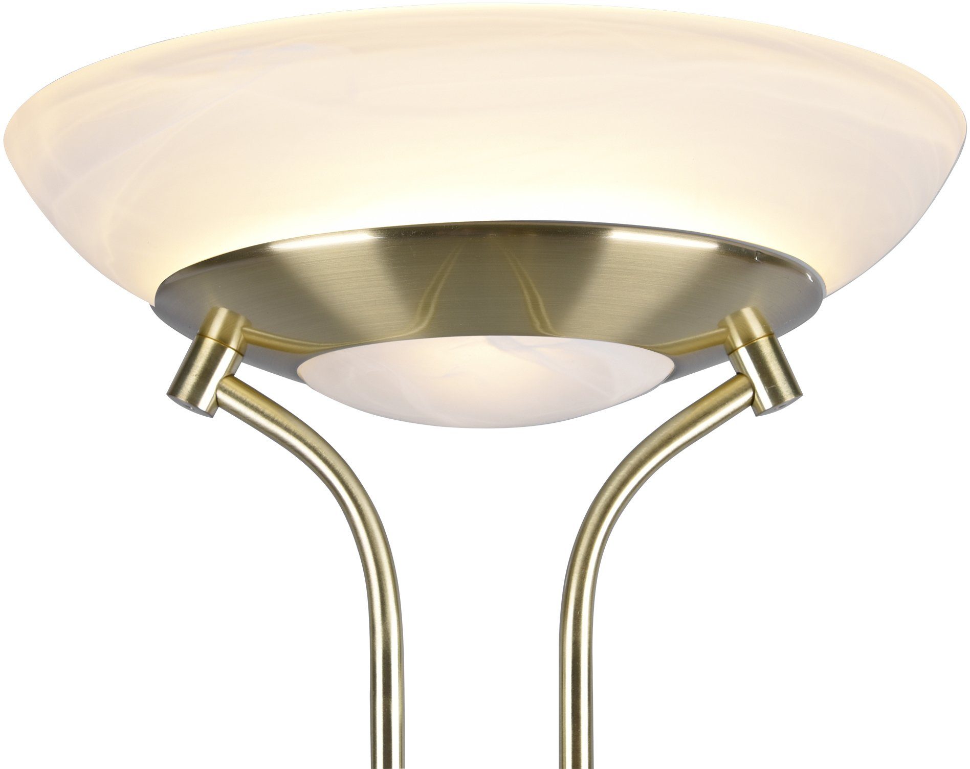 Reality Leuchten LED Stehlampe Orson, Dimmer, Lesearm, LED fest integriert, Warmweiß, Getrennt schaltbar,integrierter Dimmer,Memory Funktion