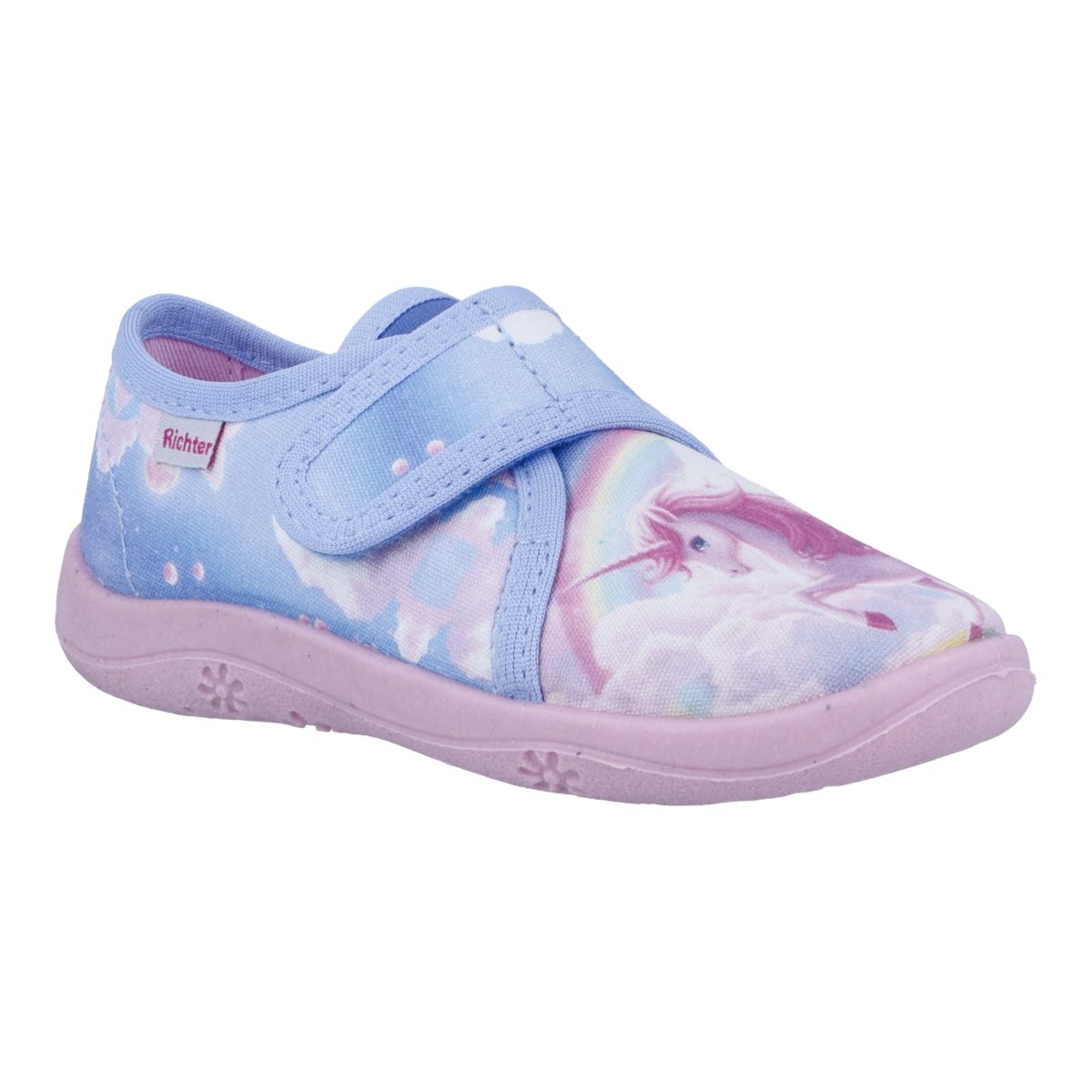 Richter Mia Hausschuh Klettschuh, mit schönem Fantasy-Motiv, Größenschablone zum Download