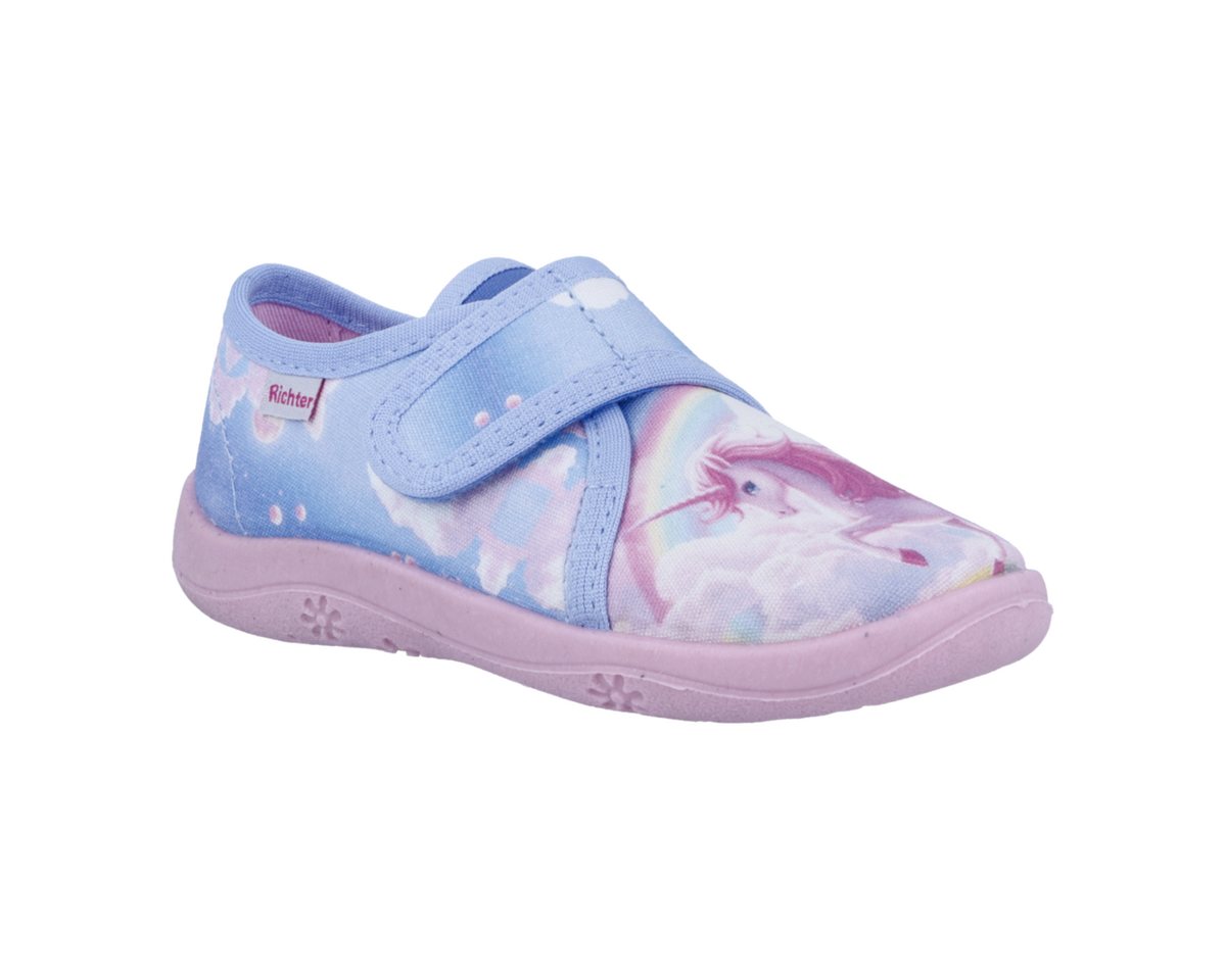 Richter Mia Hausschuh Klettschuh, mit schönem Fantasy-Motiv, Größenschablone zum Download