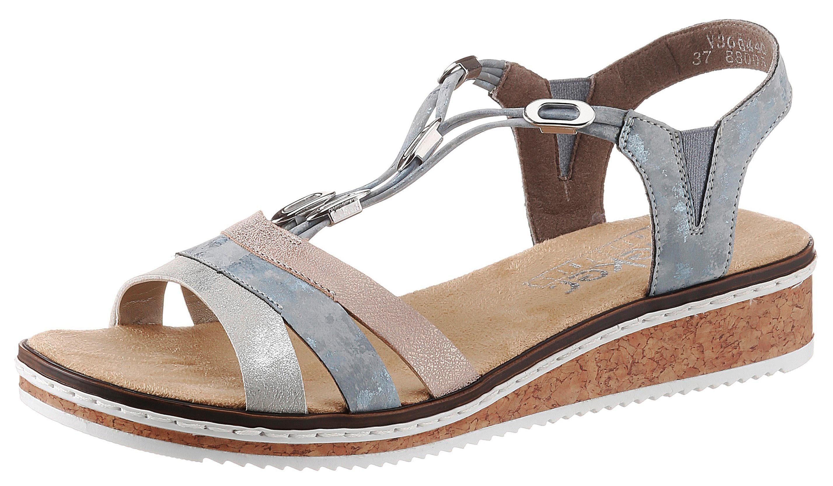 Rieker Riemchensandale, Sommerschuh, Sandalette, Keilabsatz, mit günstig online kaufen