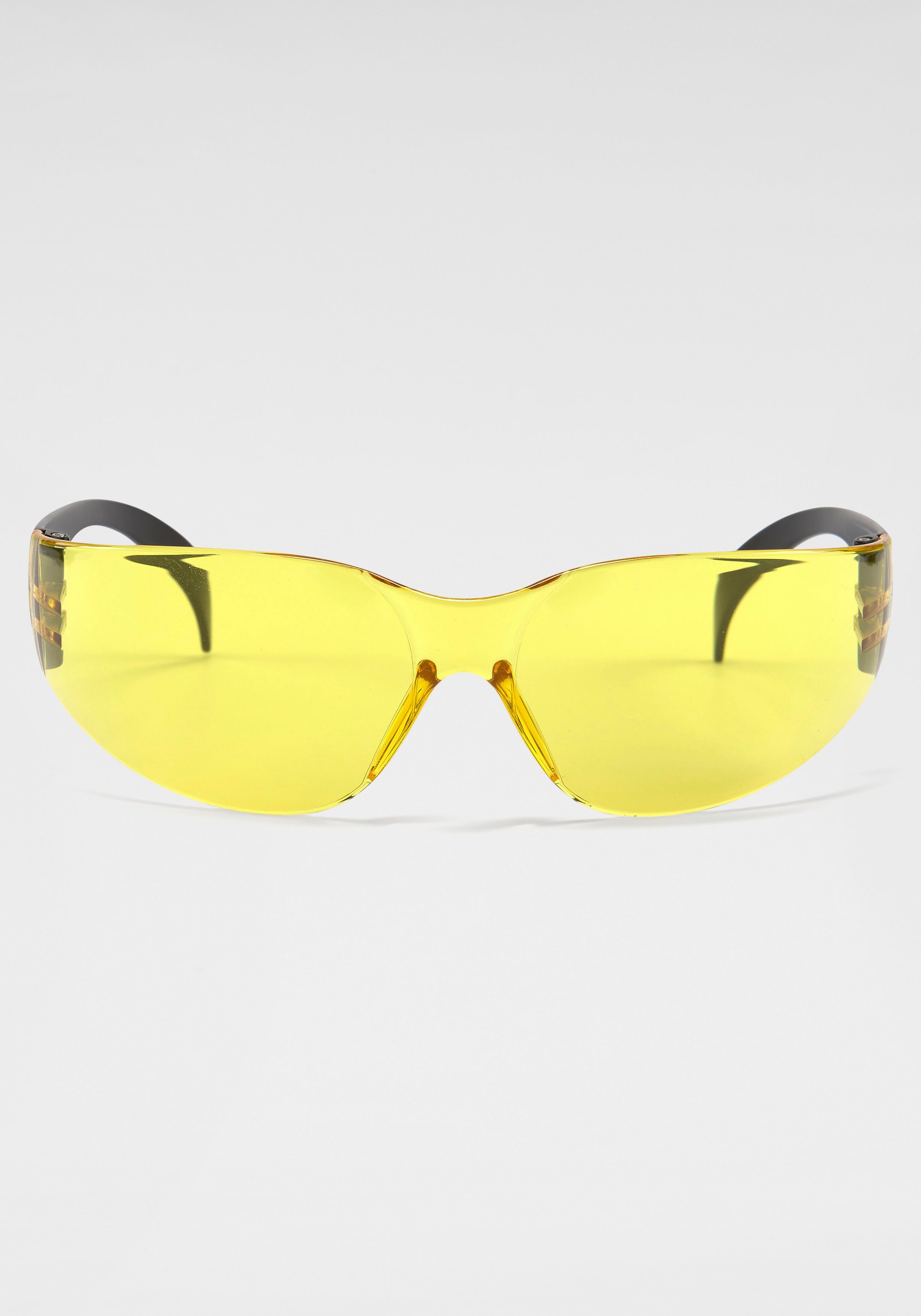 BACK IN BLACK Eyewear Randlos gelb Sonnenbrille