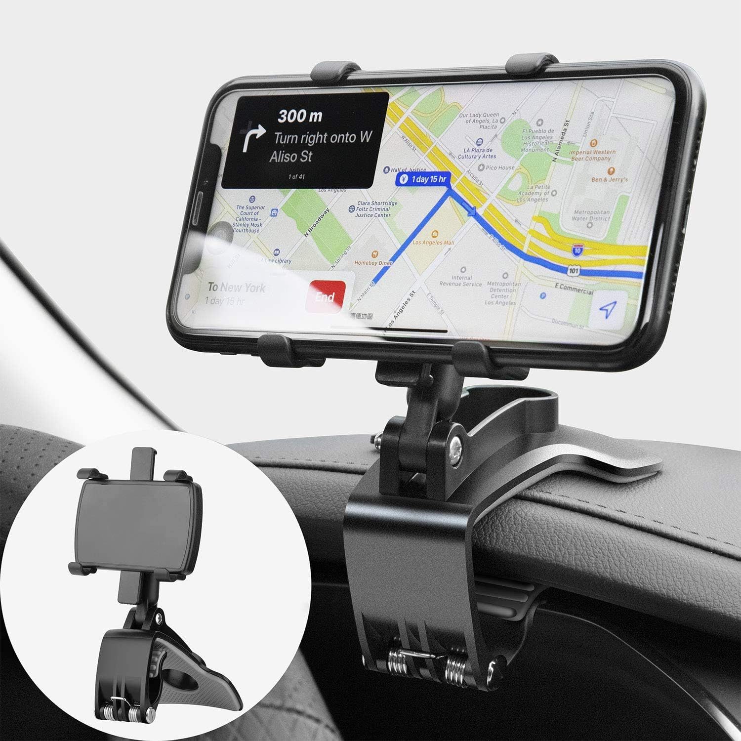 FELIXLEO Auto Handyhalter 360° Drehbar Dashboard Clip 4-7 Zoll Smartphones Smartphone-Controller (1 St)