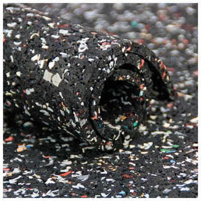 Neutral Bodenschutzmatte Gummi-Recycling-Matte schwarz/farbig, 8 mm, 1,5 x 5 m