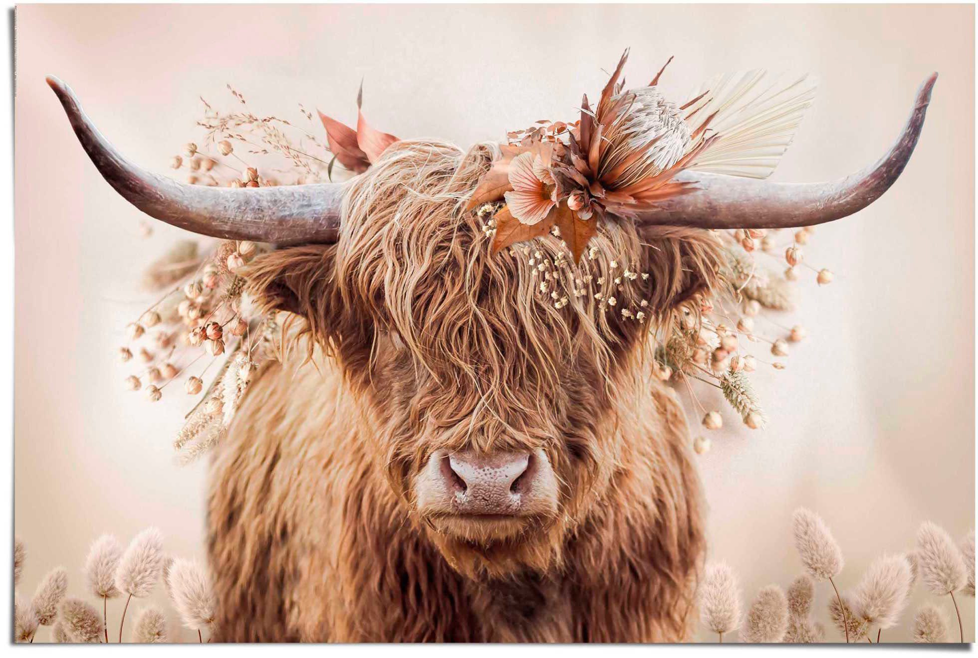 Reinders! Poster Highlander in Blumen günstig online kaufen