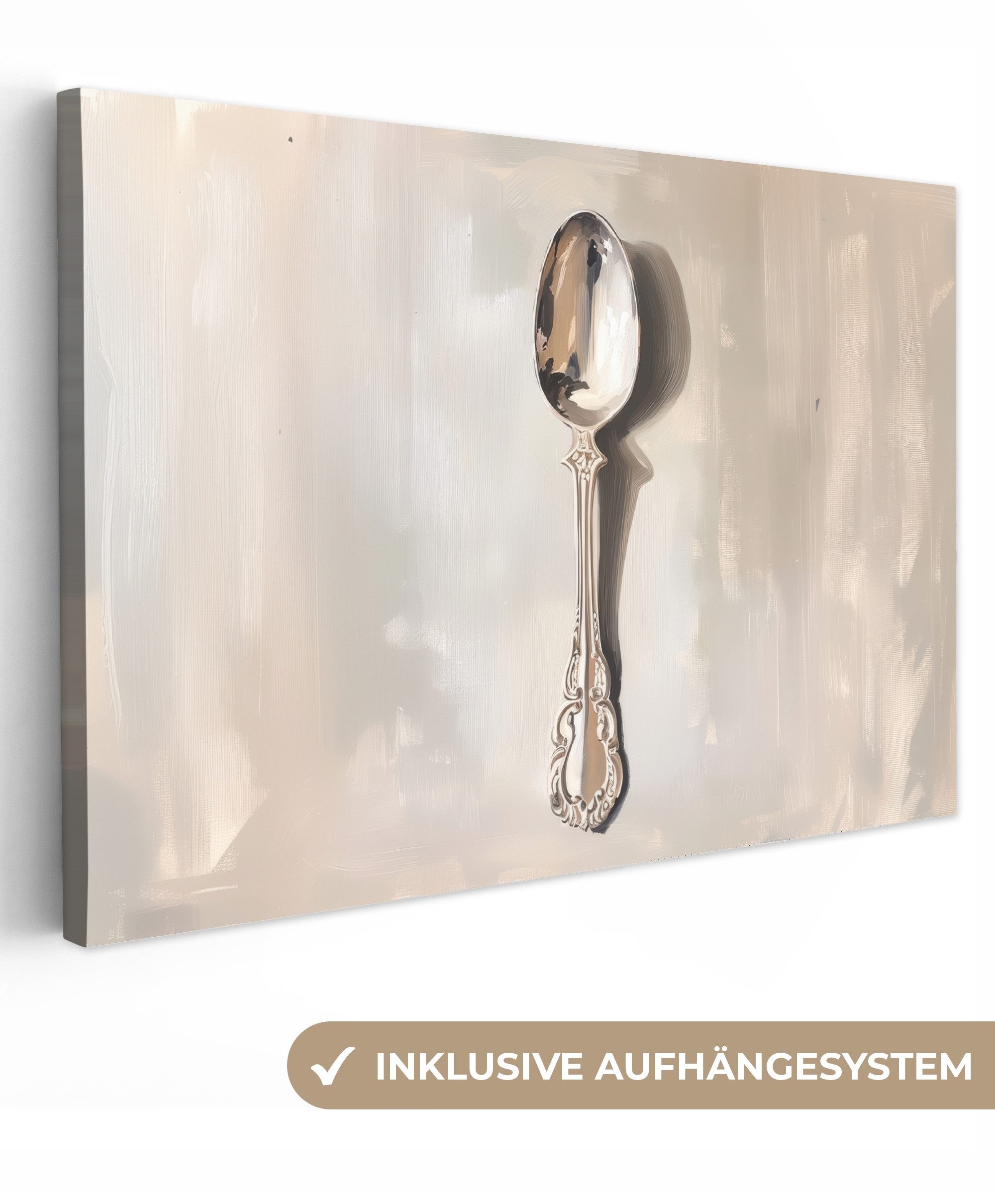 OneMillionCanvasses® Leinwandbild Löffel - Farbe - günstig online kaufen